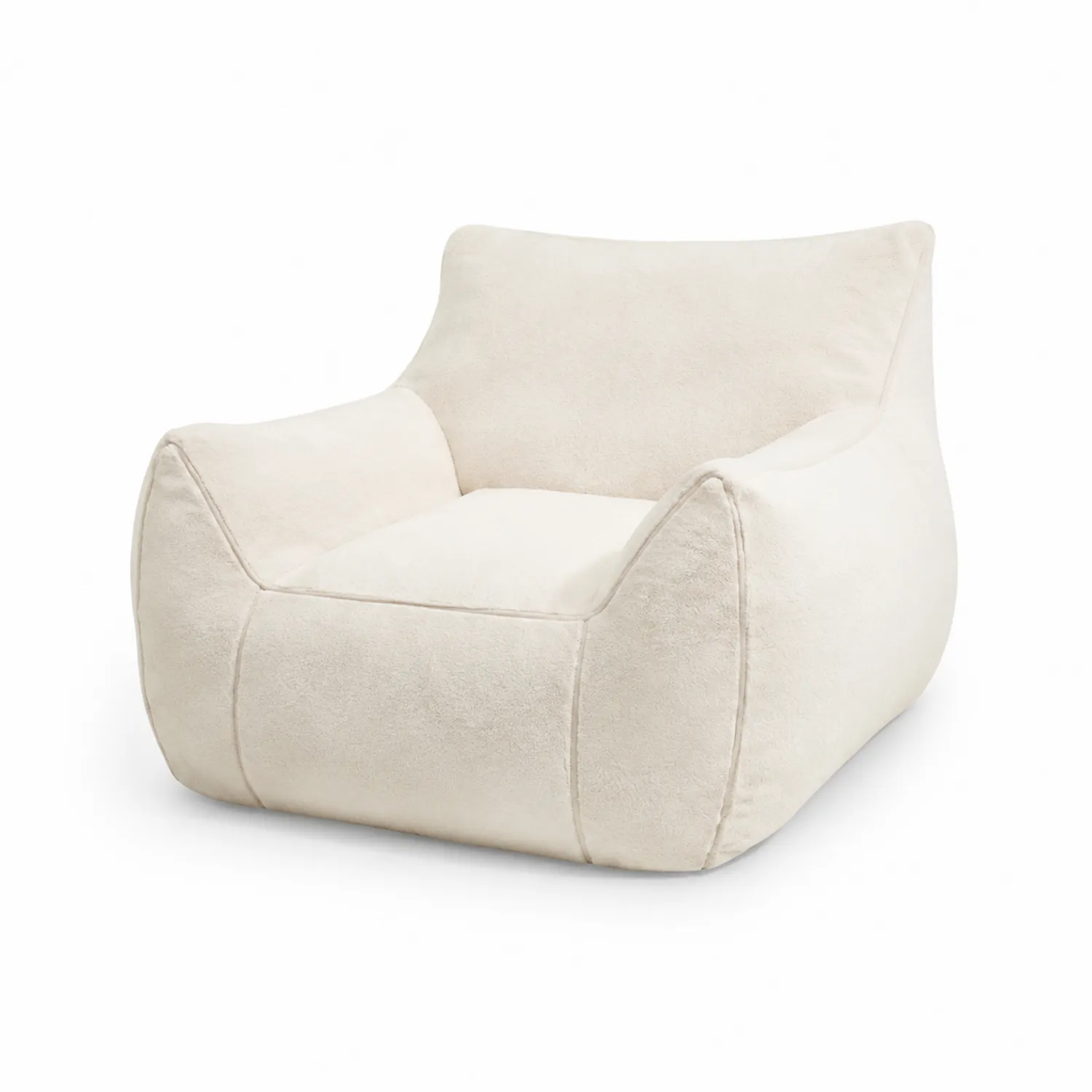Sessel Beige Mikrofaser 100x90x80cm