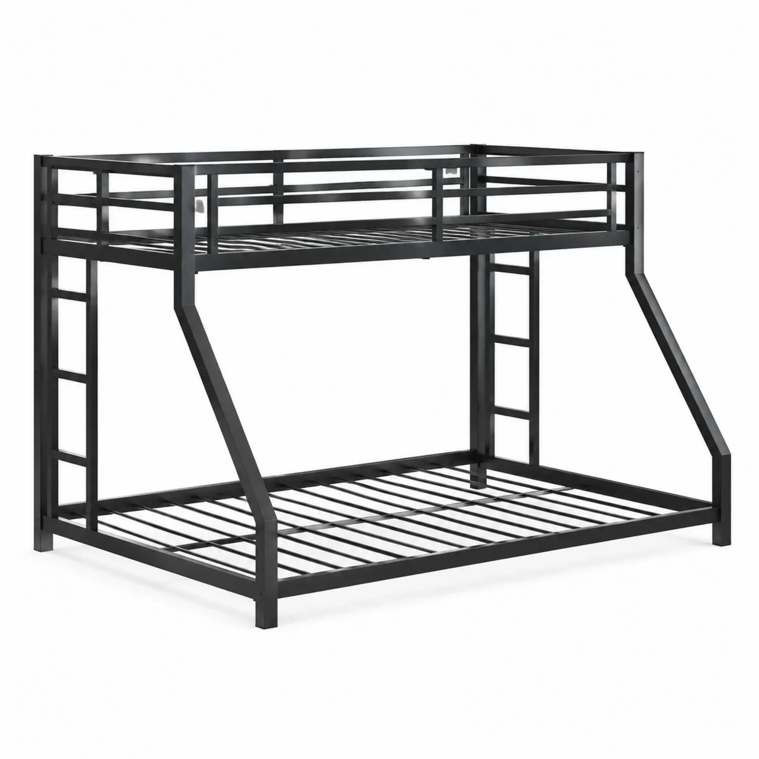 Metall-Etagenbett Schwarz 140x200 cm / 90x200 cm