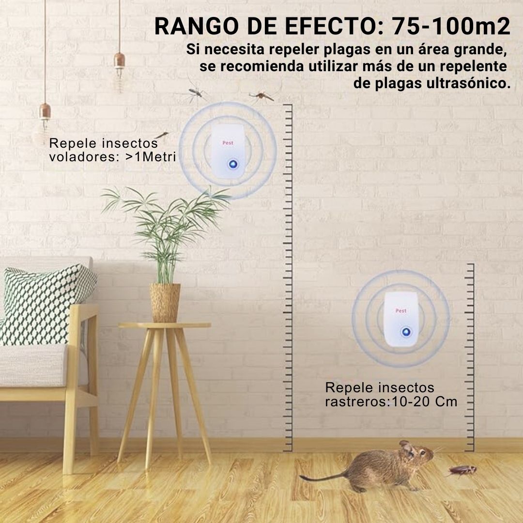 Repelente Ultrasónico elimina eficazmente zancudos y plagas