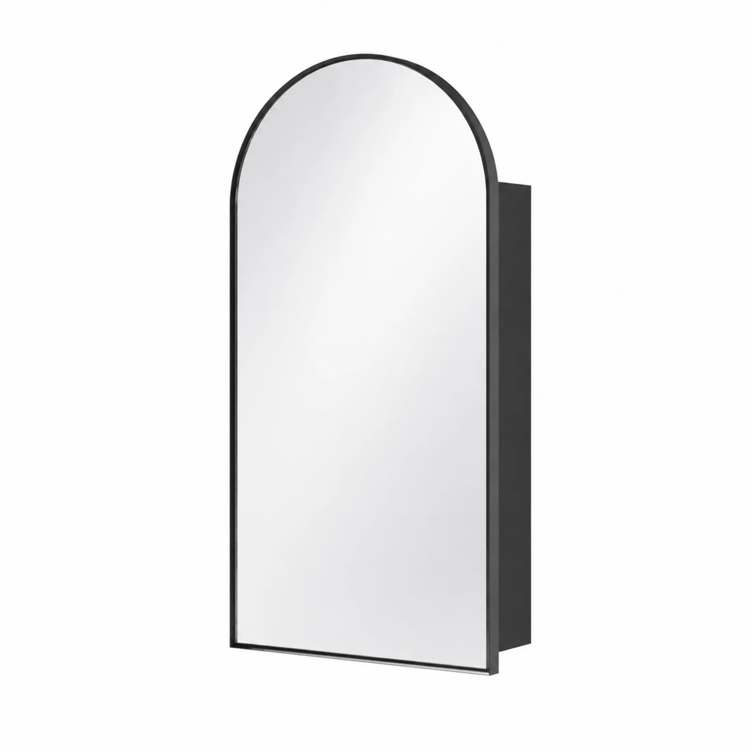 Specchiera Rettangolare con Cornice in Metallo Nero-Velwooda