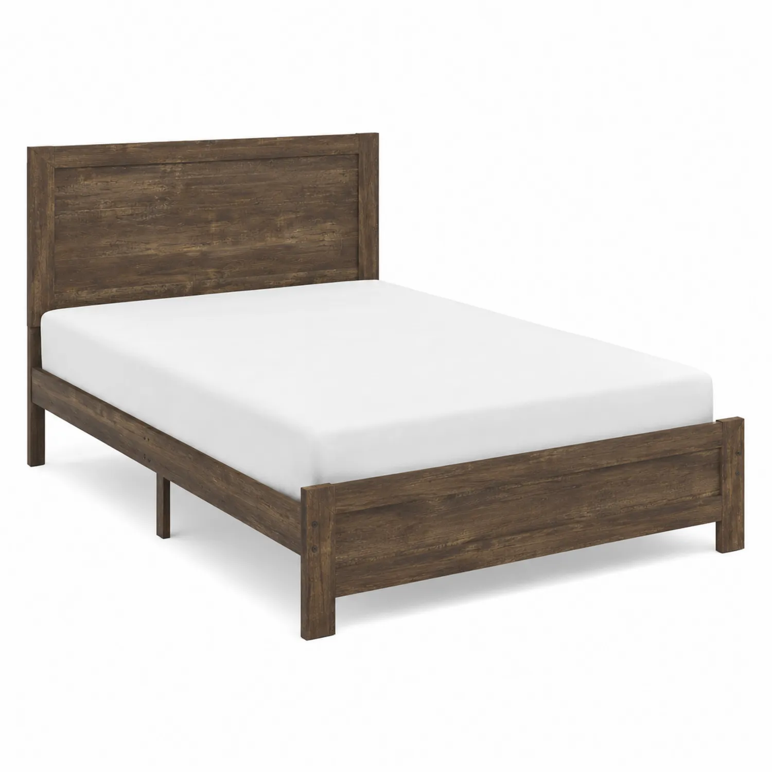Letto in legno marrone 200x160 cm-Velwooda