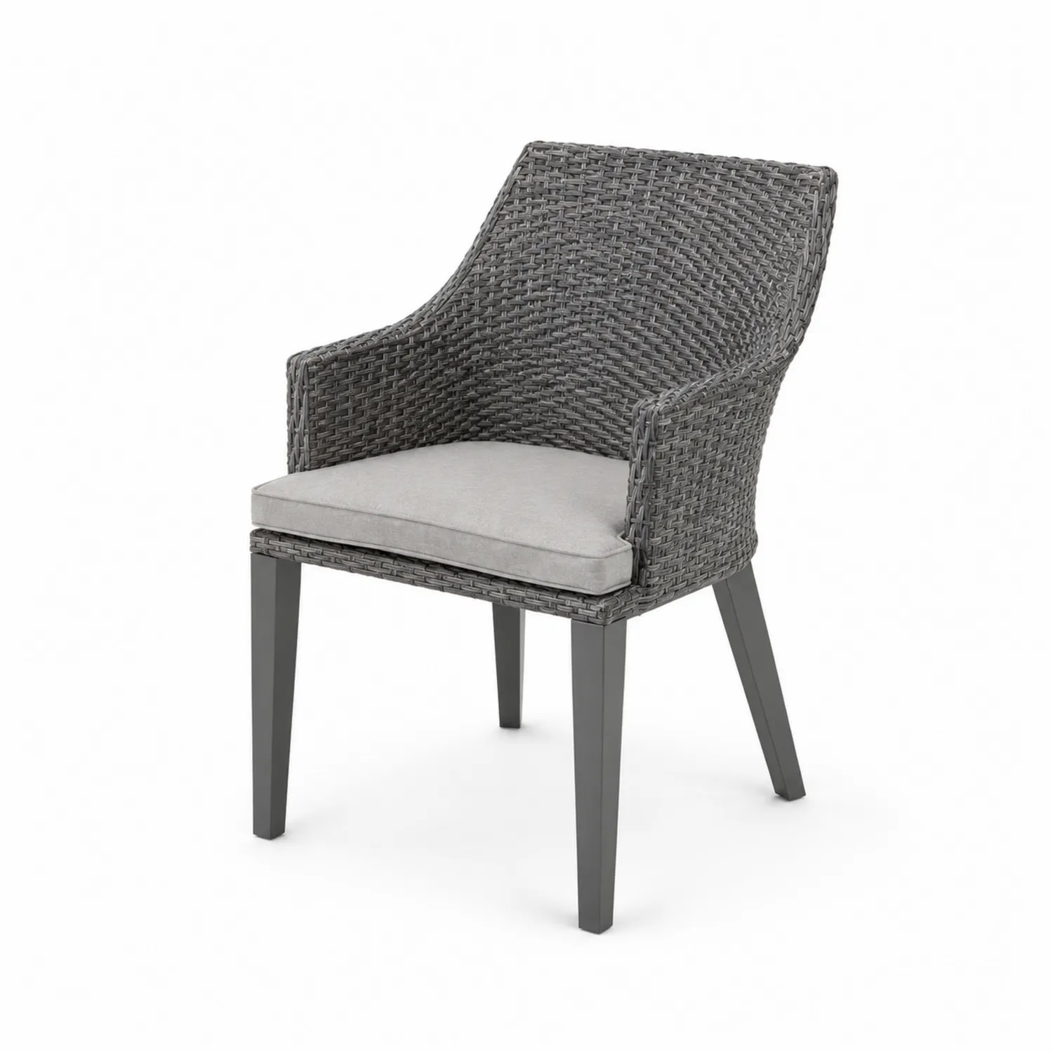 Sedia da Esterno in Rattan con Cuscino in Poliestere-Velwooda