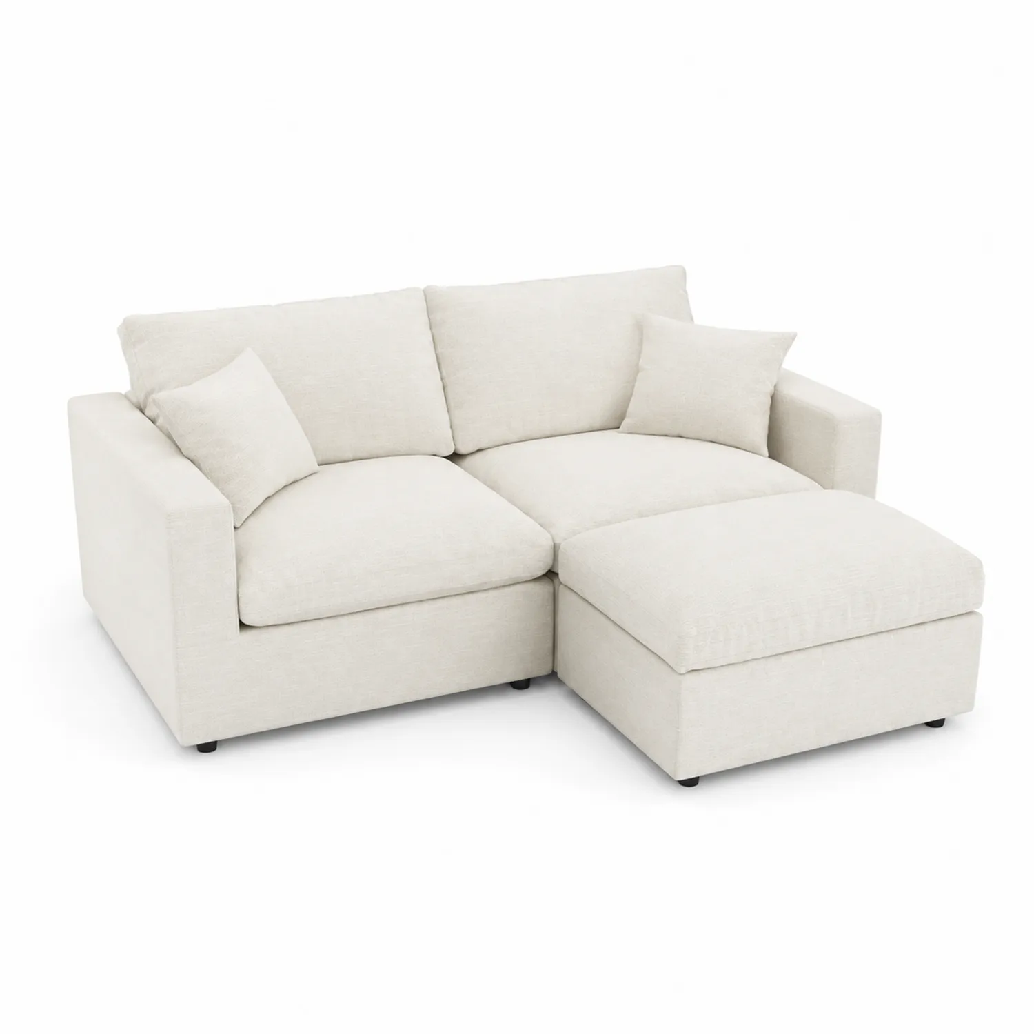 Divano angolare in tessuto con chaise longue-Velwooda