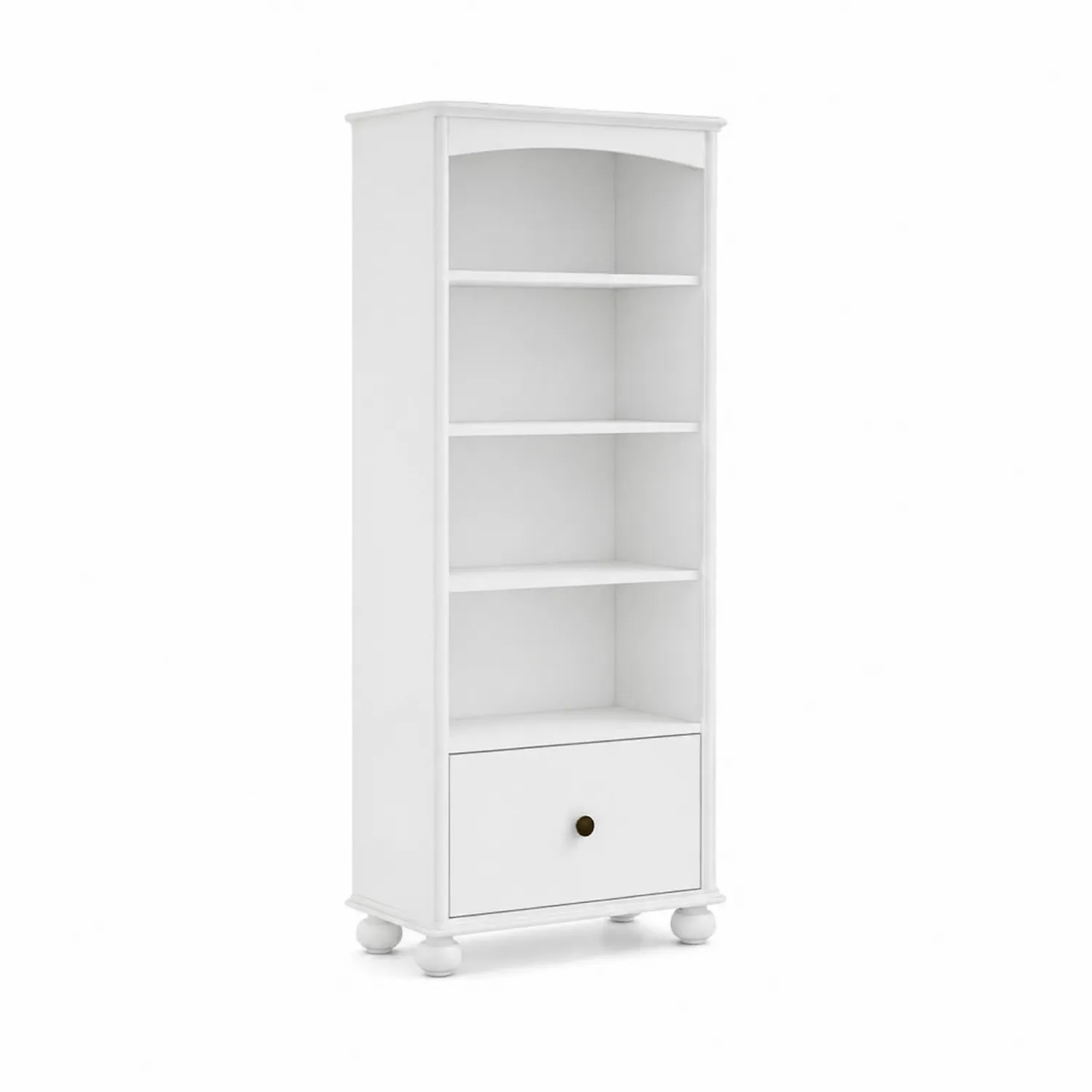 Scaffale in Legno Bianco con Cassetto 180x60x40 cm-Velwooda