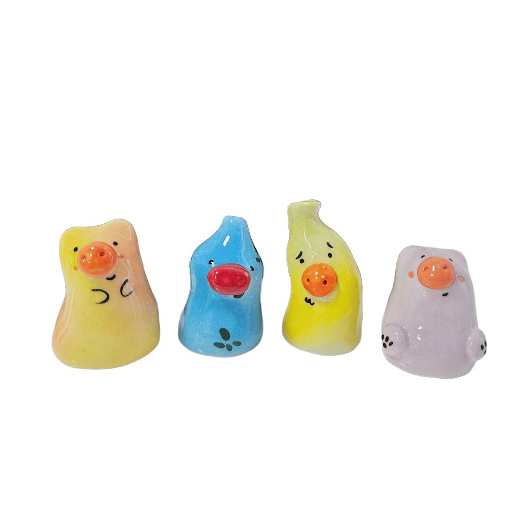 Mini Ceramic Character‑Style Fridge Magnets for Kitchen and Home Display