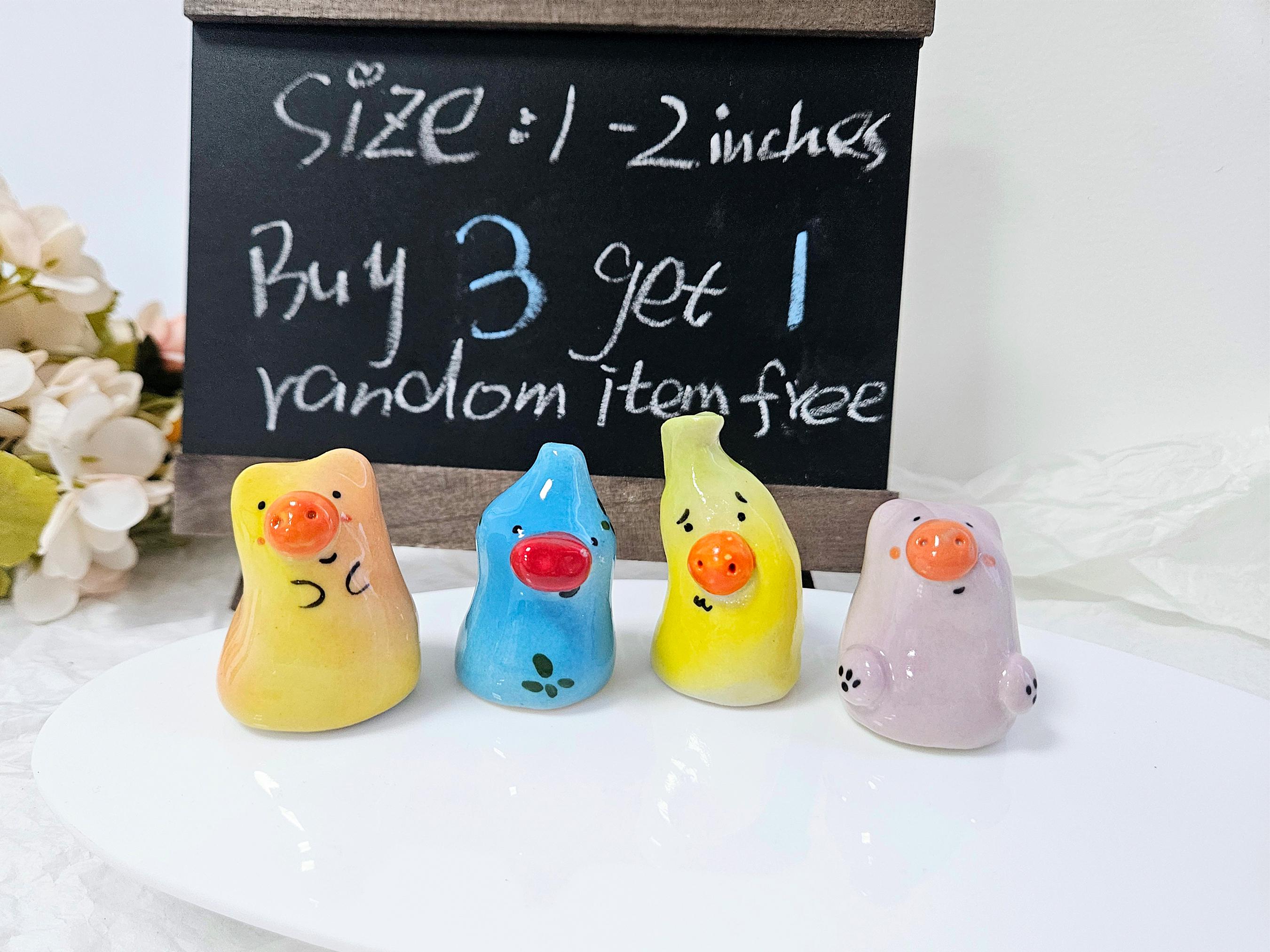 Mini Ceramic Character‑Style Fridge Magnets for Kitchen and Home Display