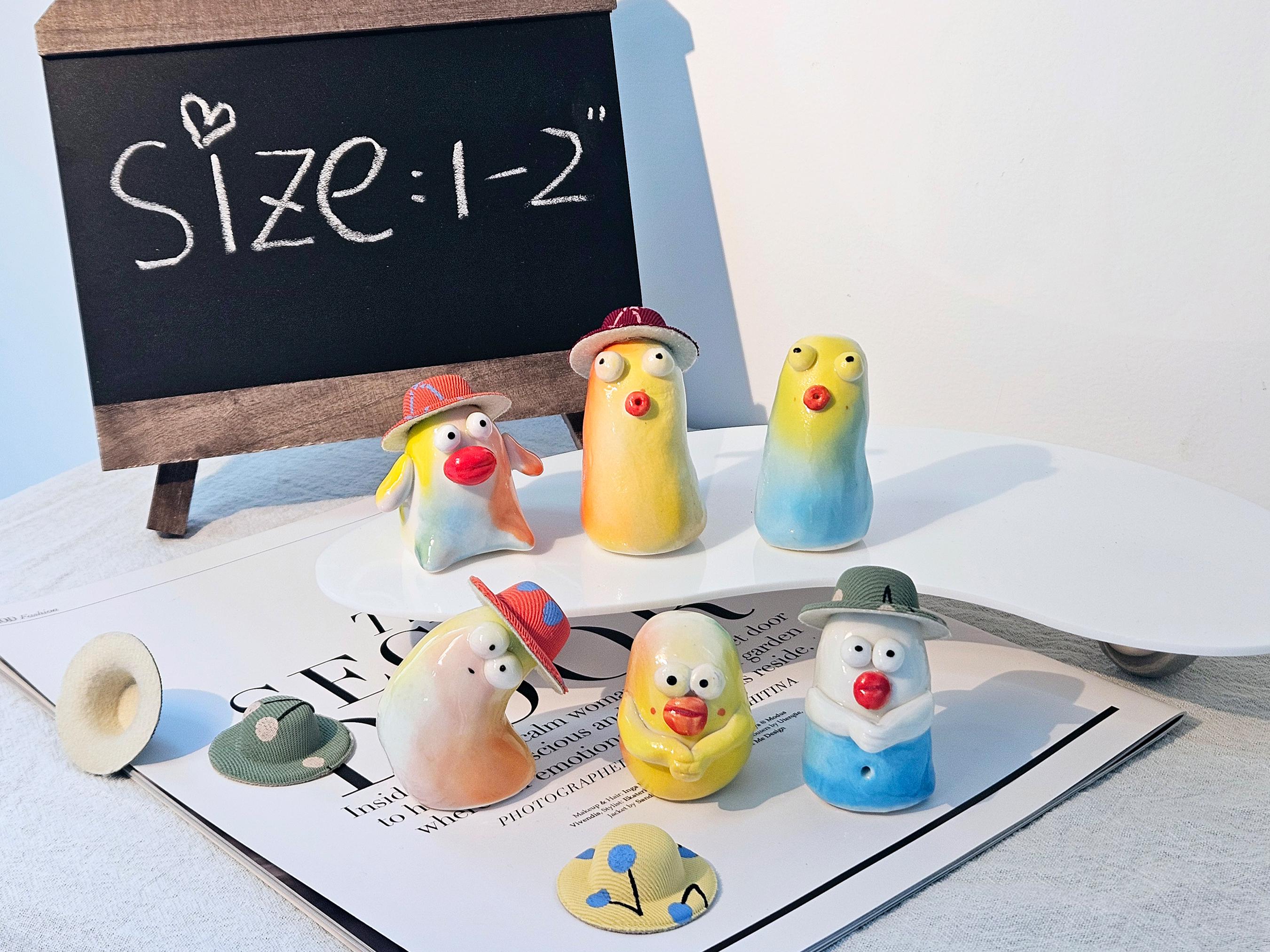 Ceramic Bird Figurines Colorful Decorative Ornaments for Home Shelf Display