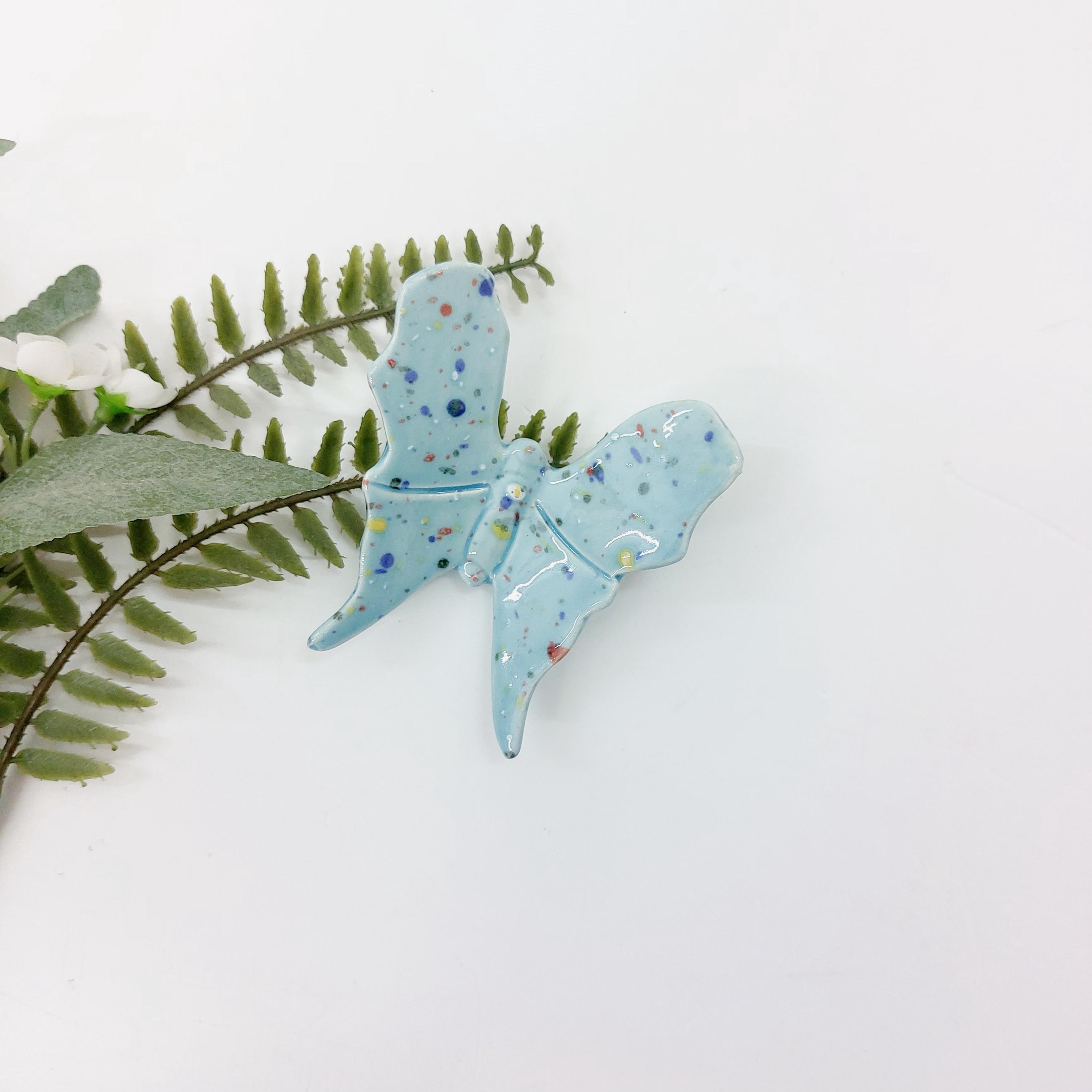 Ceramic Butterfly Wall Hanging, Home Wall Accent Decor