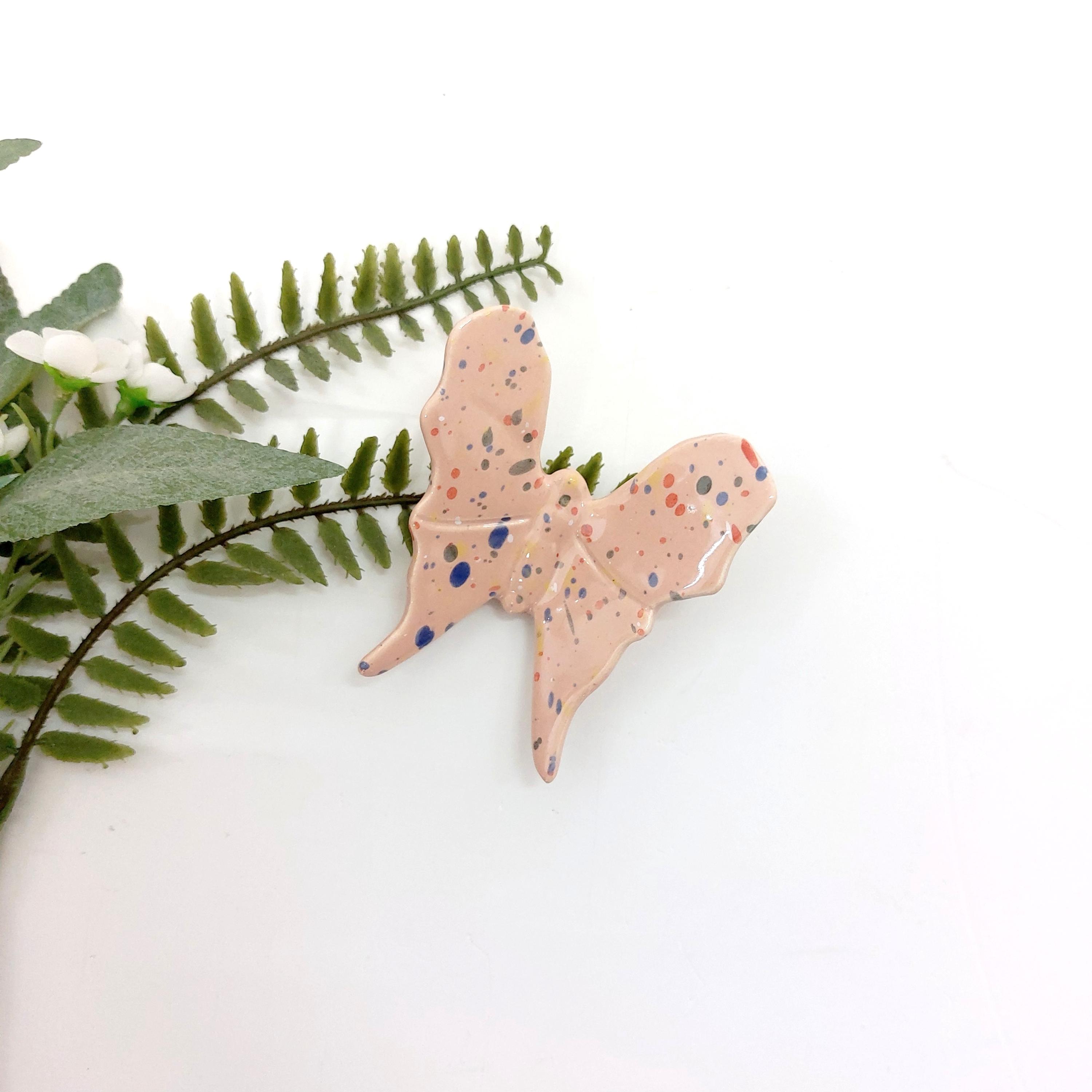 Ceramic Butterfly Wall Hanging, Home Wall Accent Decor