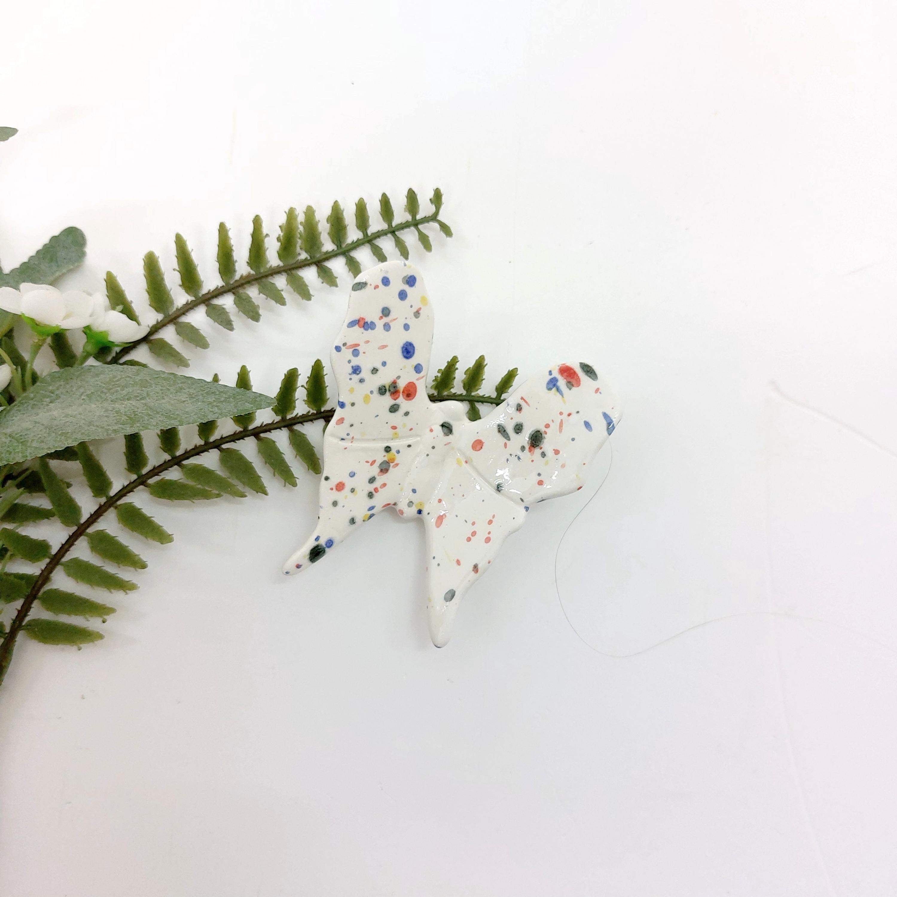 Ceramic Butterfly Wall Hanging, Home Wall Accent Decor