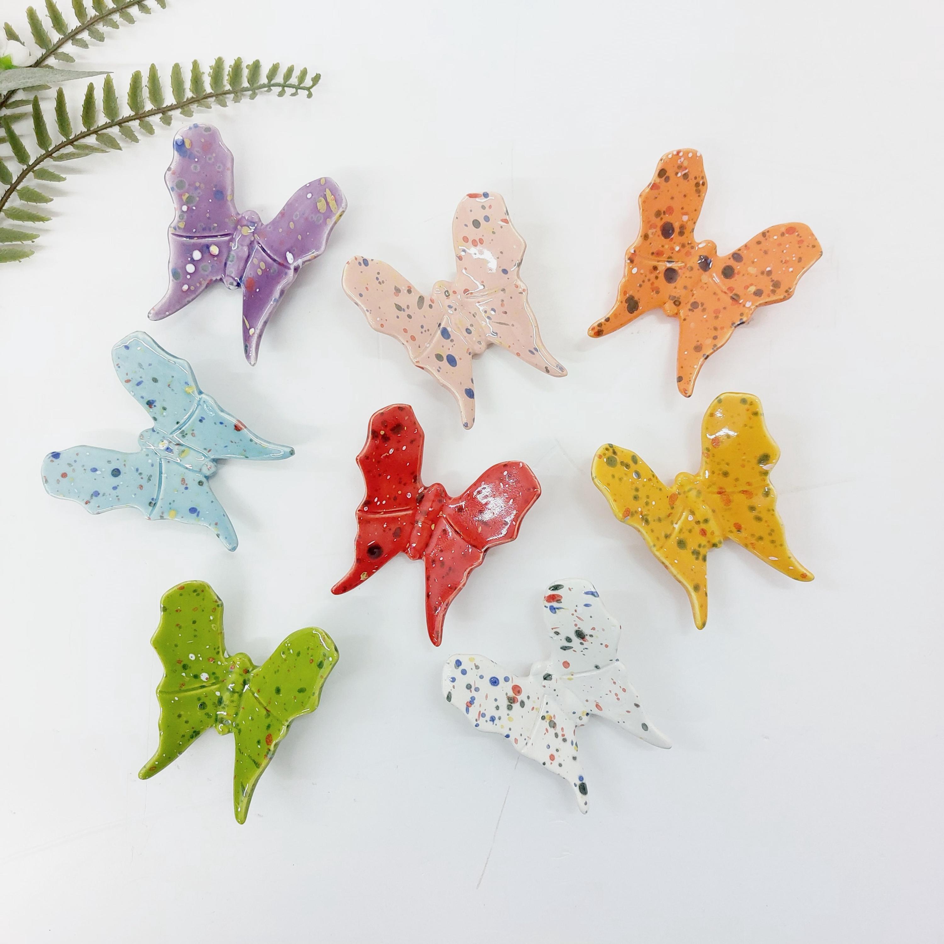 Ceramic Butterfly Wall Hanging, Home Wall Accent Decor