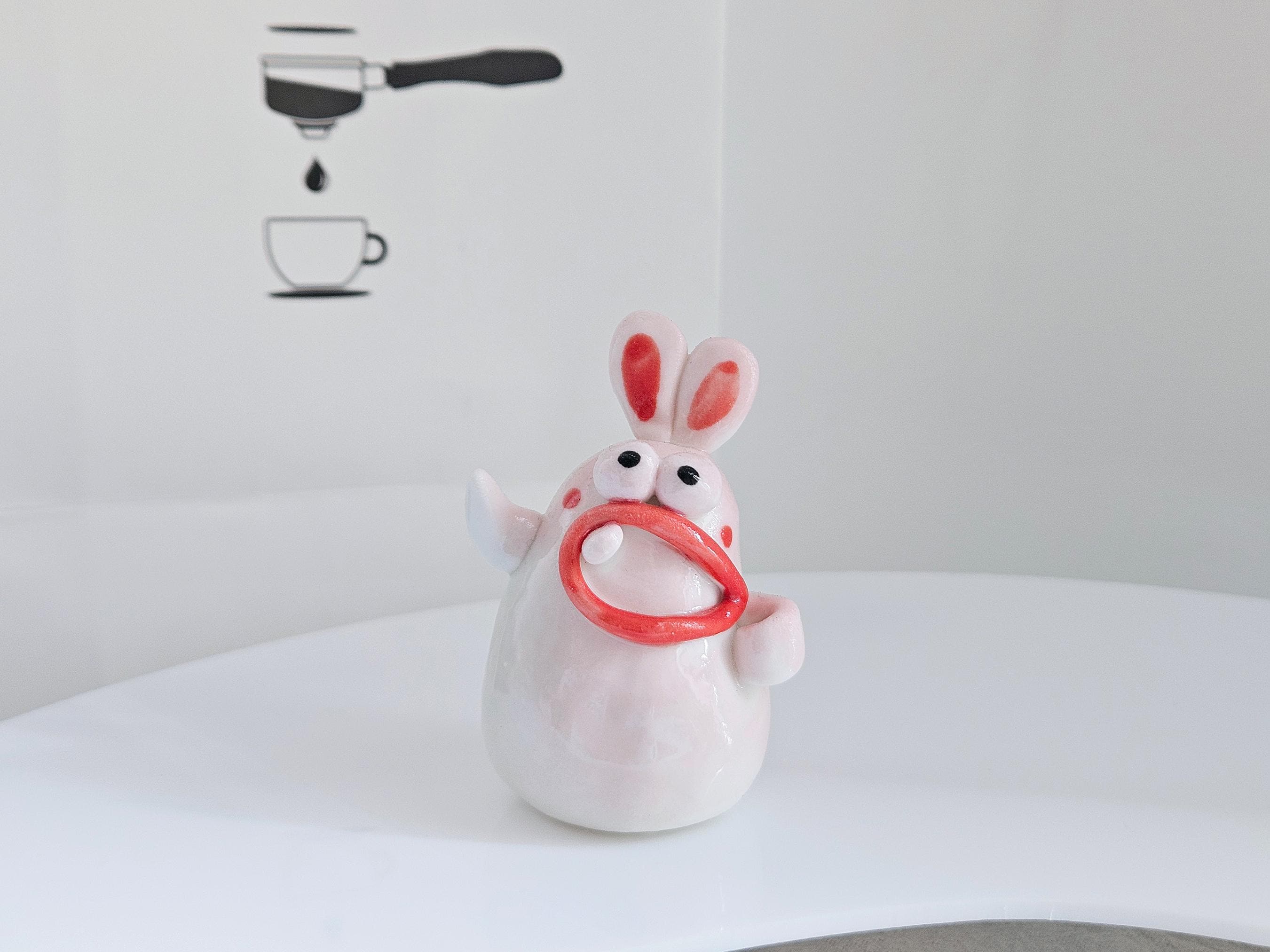 Ceramic Gradient Animal Figurines Pastel Decorative Ornaments for Home Shelf Display