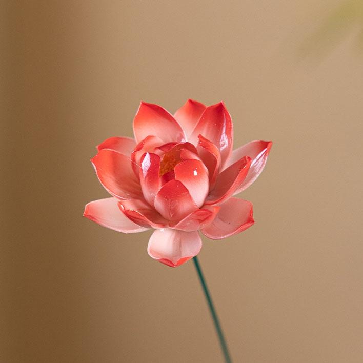 Ceramic Pink Lotus Branch, Home Atmosphere Decor