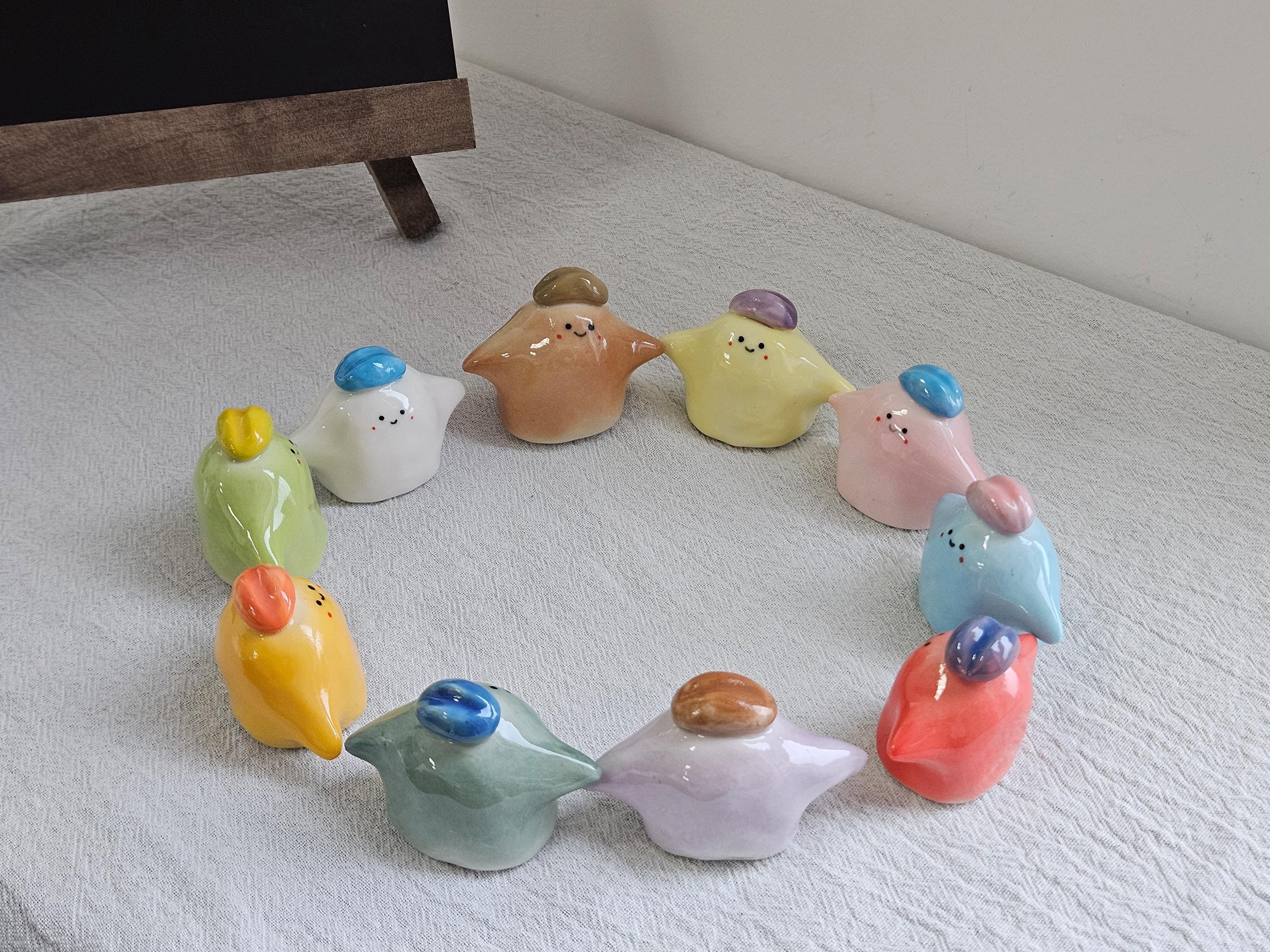 Mini Ceramic Figurine Decor for Desktop and Home Display