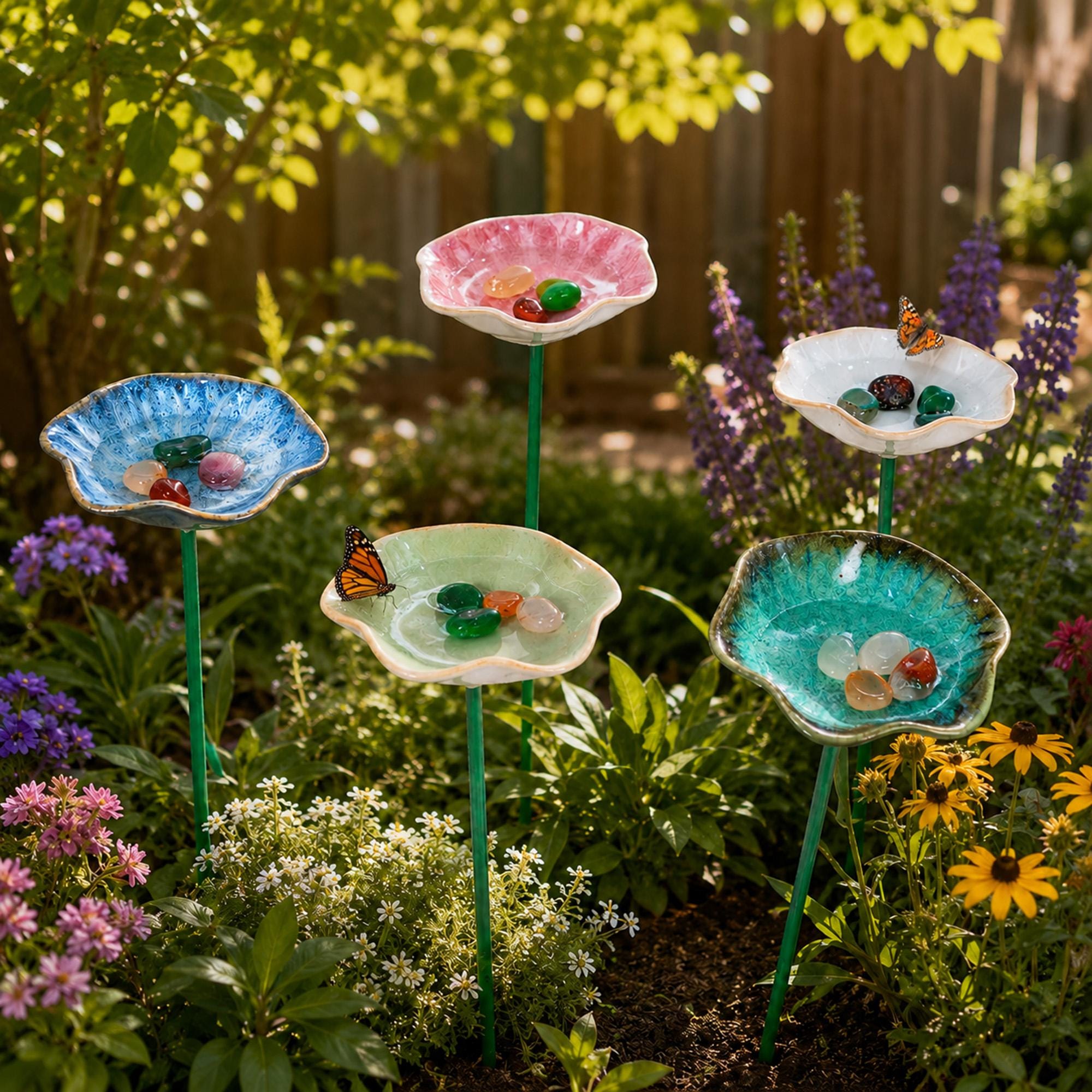 Ceramic Garden Watering Station, Outdoor Patio Decor