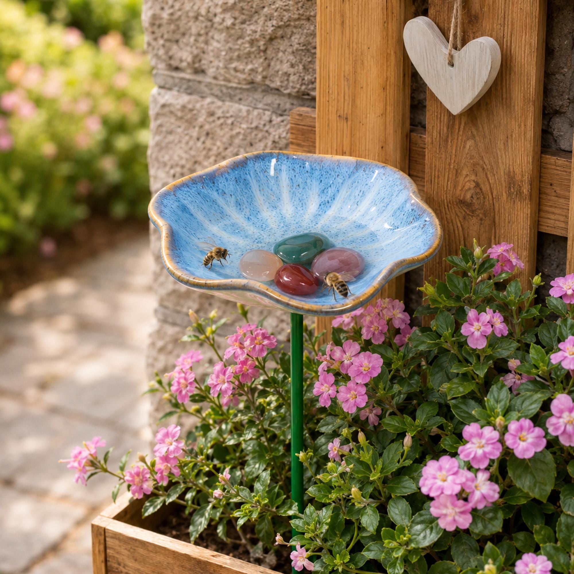 Ceramic Garden Watering Station, Outdoor Patio Decor