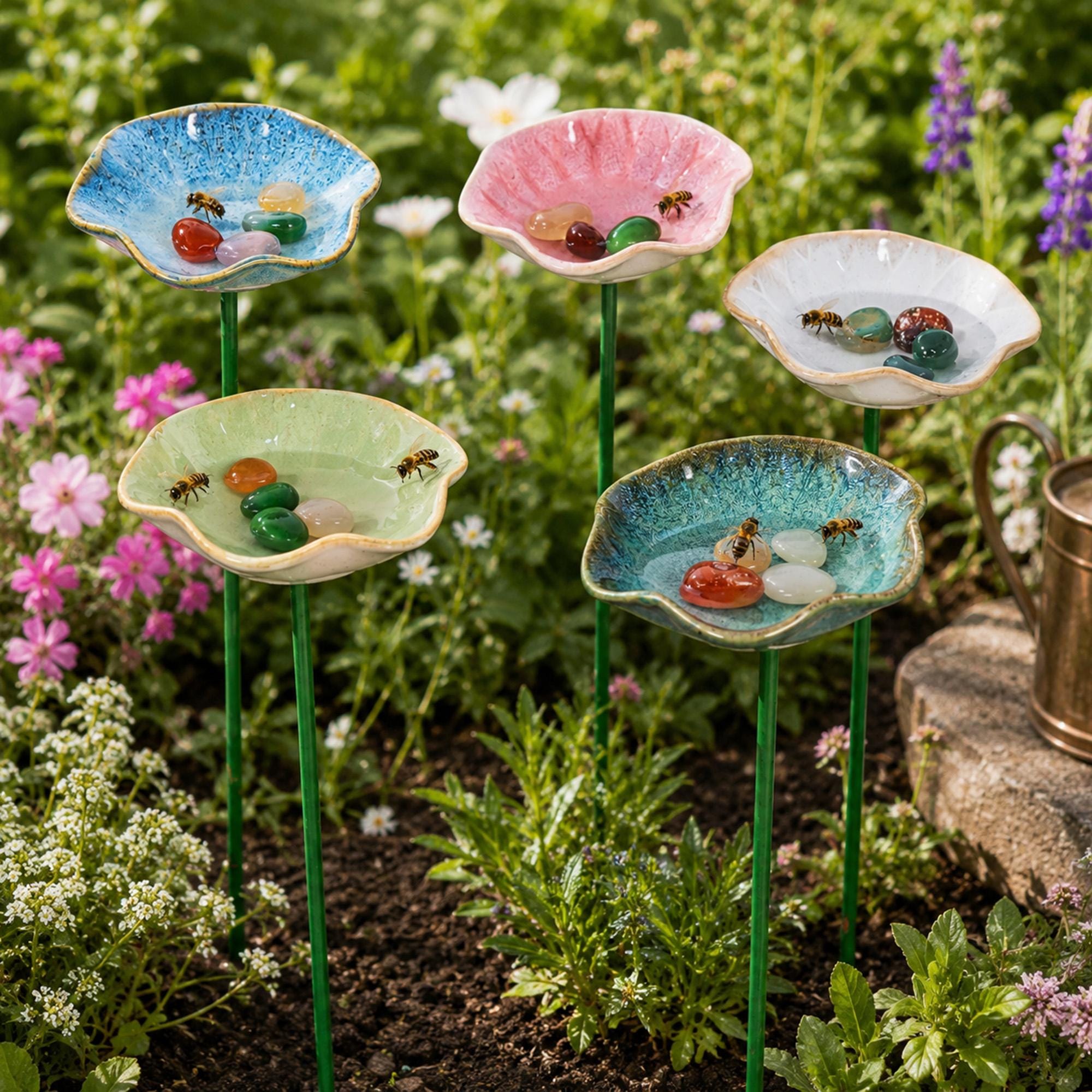 Ceramic Garden Watering Station, Outdoor Patio Decor