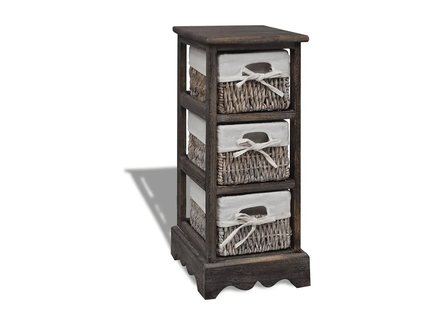 Holzregal mit drei Körben in Braun-decoravito.com