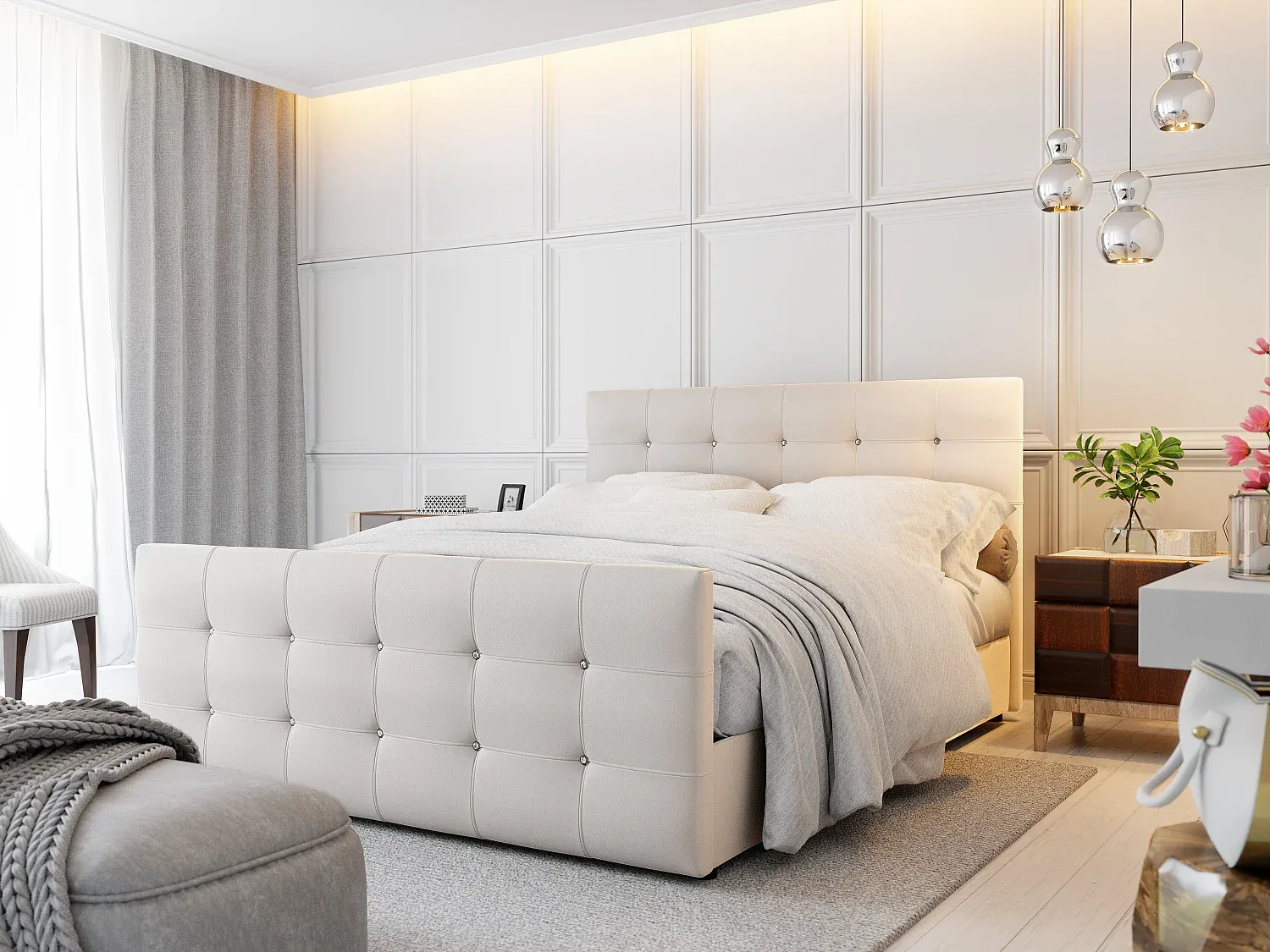 Modernes Polsterbett 160x200 mit Stauraum-decoravito.com