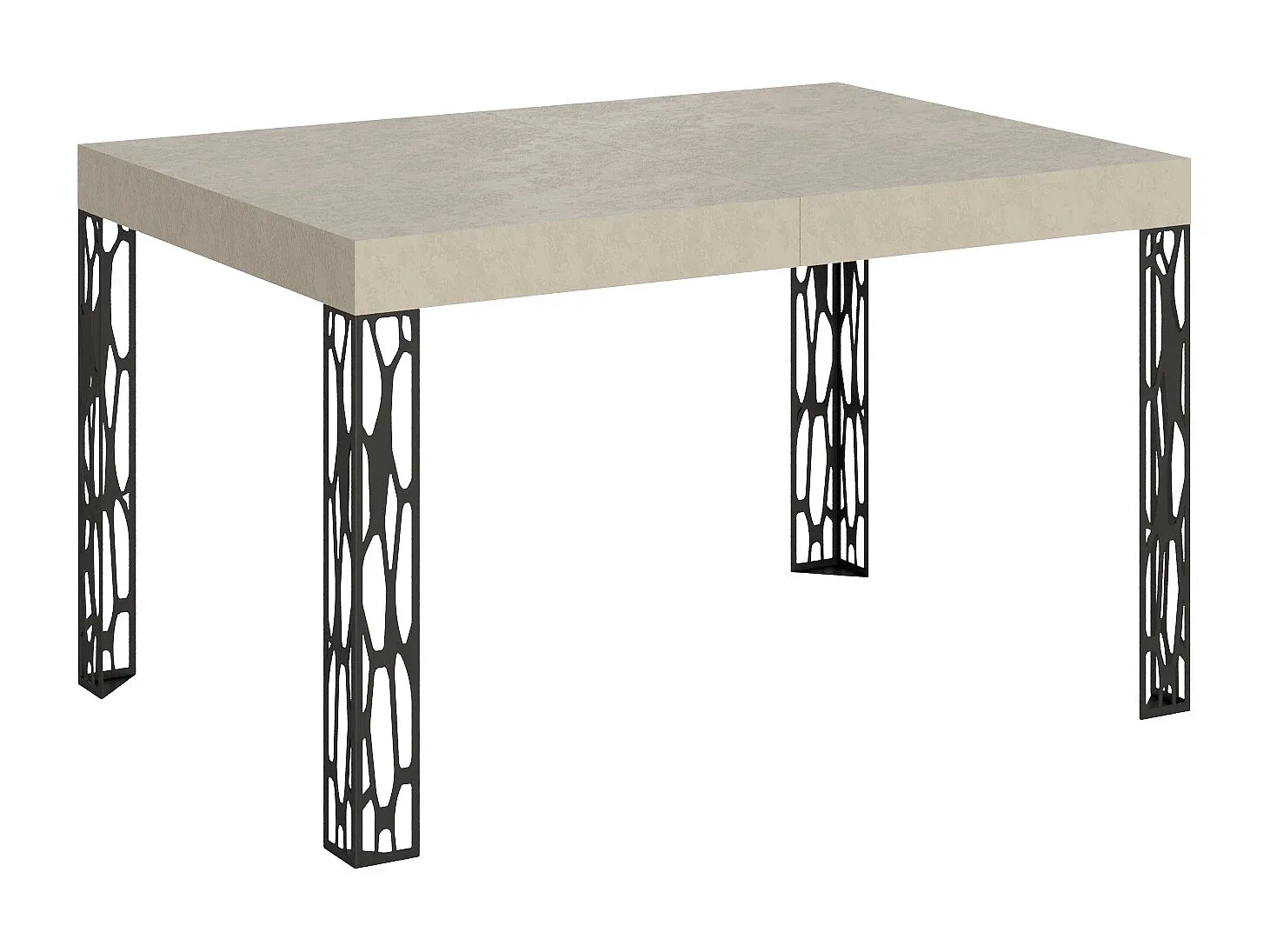 Moderner Ausziehtisch in Kaschmir mit Eisenrahmen-decoravito.com