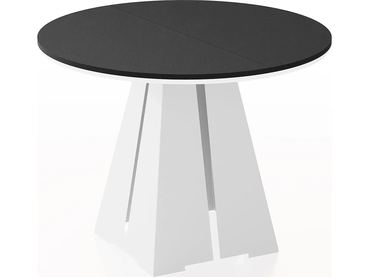 Runder ausziehbarer Esstisch mit Metallgestell - Industrieller Stil für Esszimmer-decoravito.com