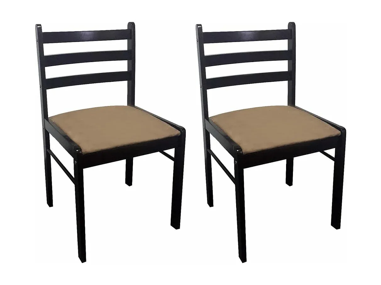 Esszimmerstühle Braun Massivholz mit Samtbezug-decoravito.com