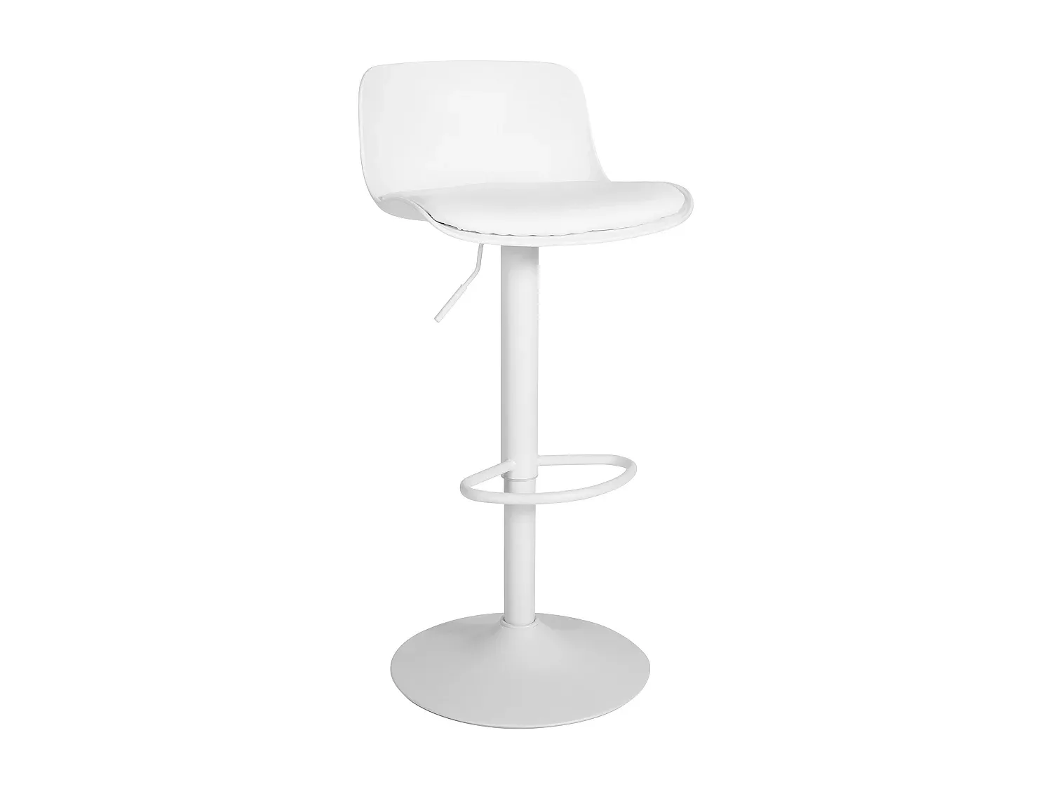 Moderner Kunstleder-Barhocker in Weiß-decoravito.com