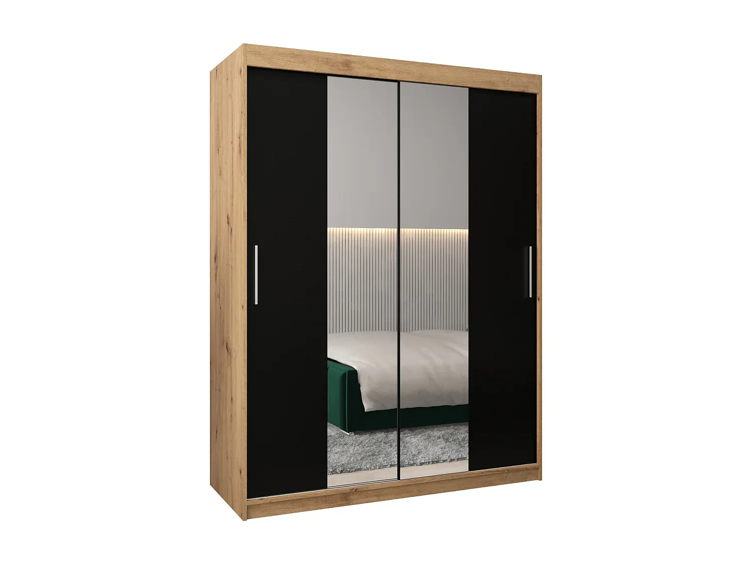 2-türiger Schwebetürenschrank mit modernem Design-decoravito.com