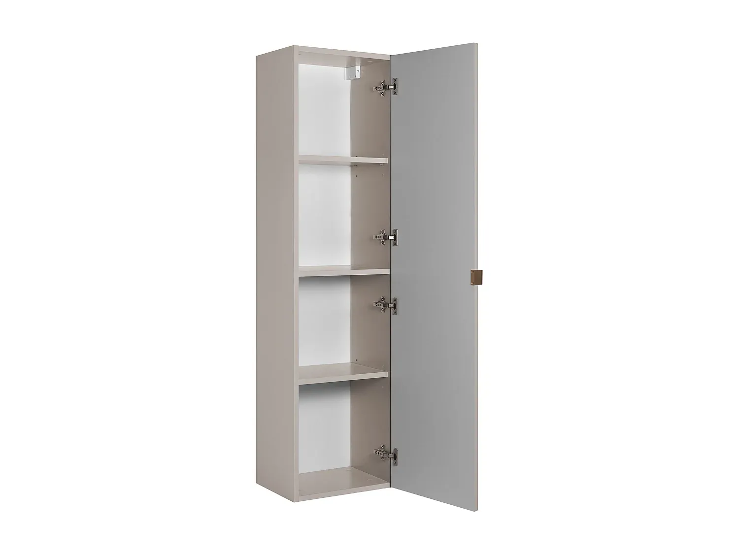 Moderne Badezimmerregal mit goldenen Griffen, 35 x 136 x 25 cm-decoravito.com