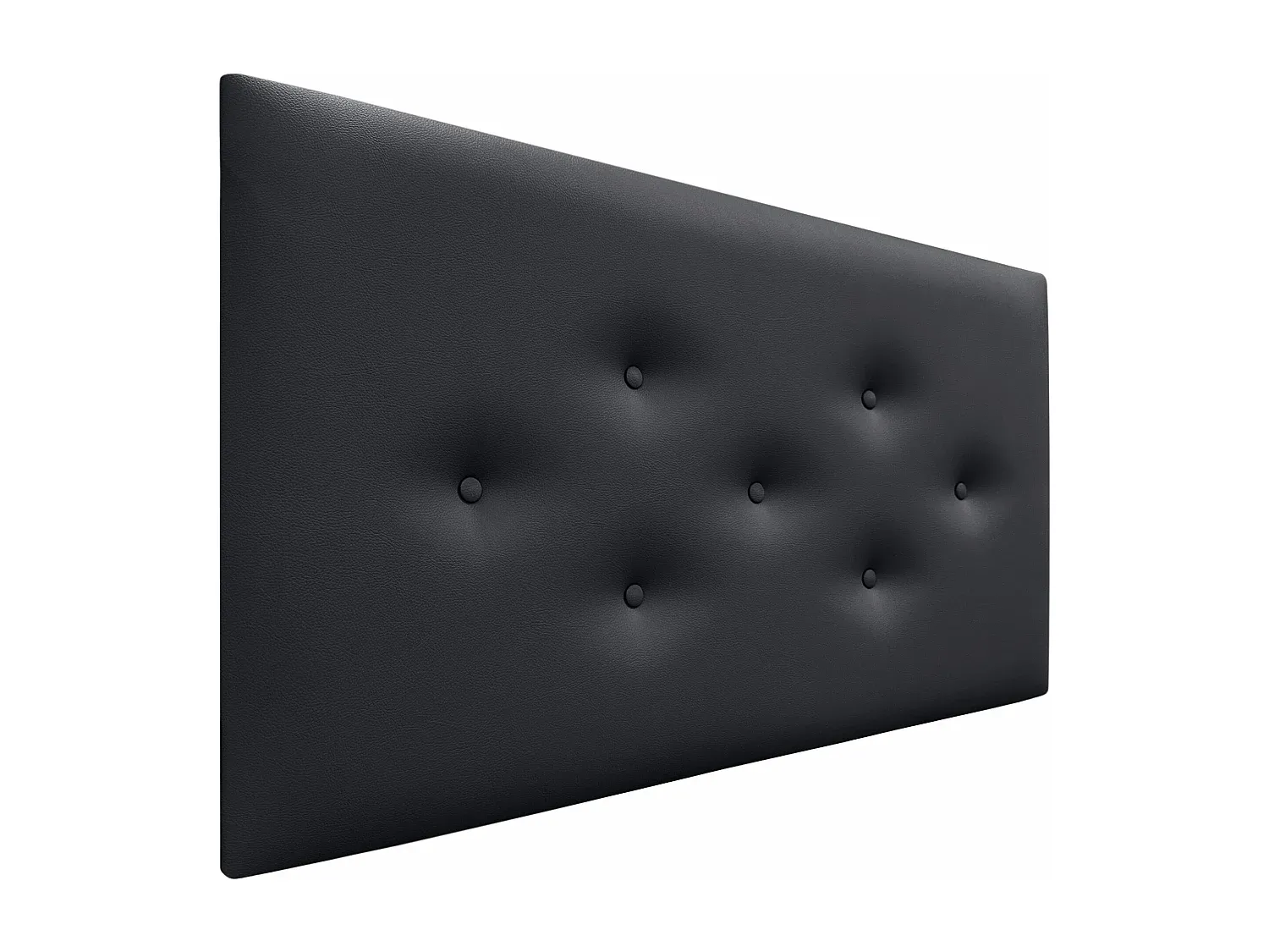 Luxuriös gepolstertes Kopfteil aus Kunstleder, schwarz 90cm-decoravito.com