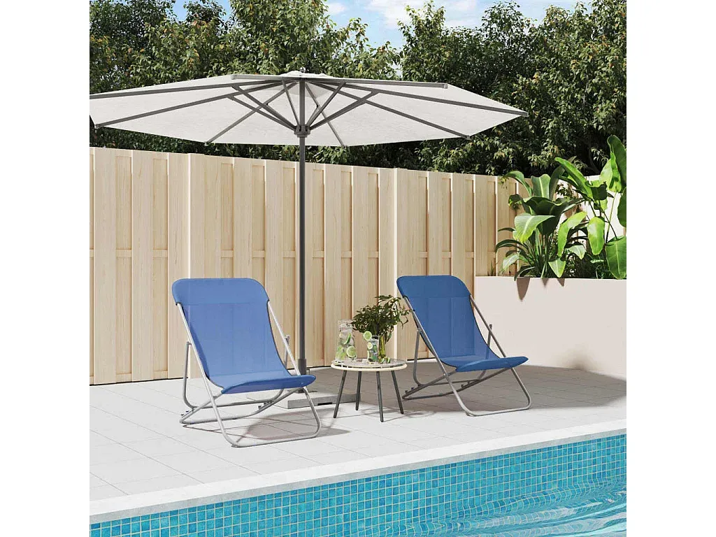 Klappbare Strandstühle im Set, Blau-decoravito.com