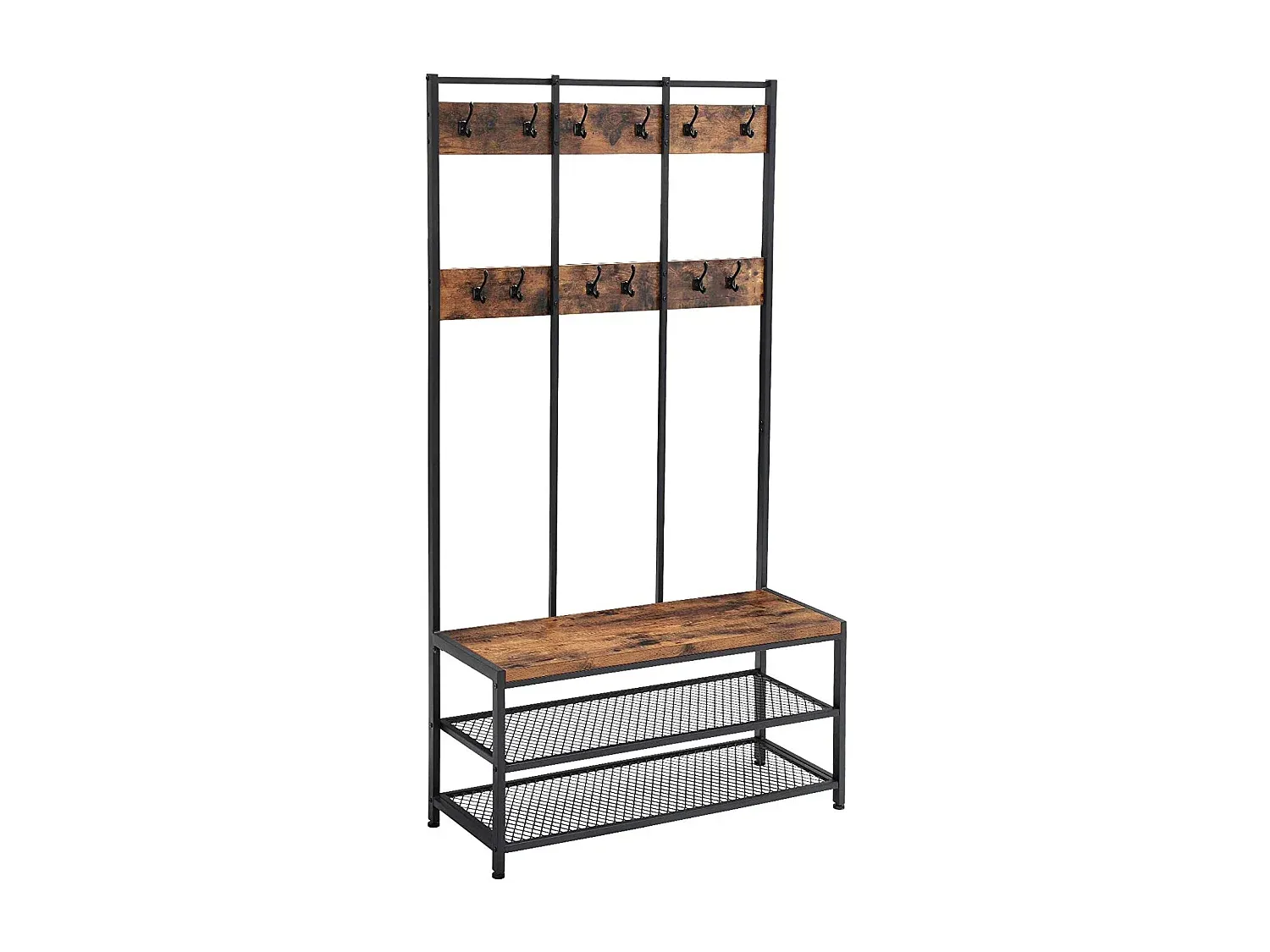 Rustikaler Kleiderständer mit Ablage-decoravito.com