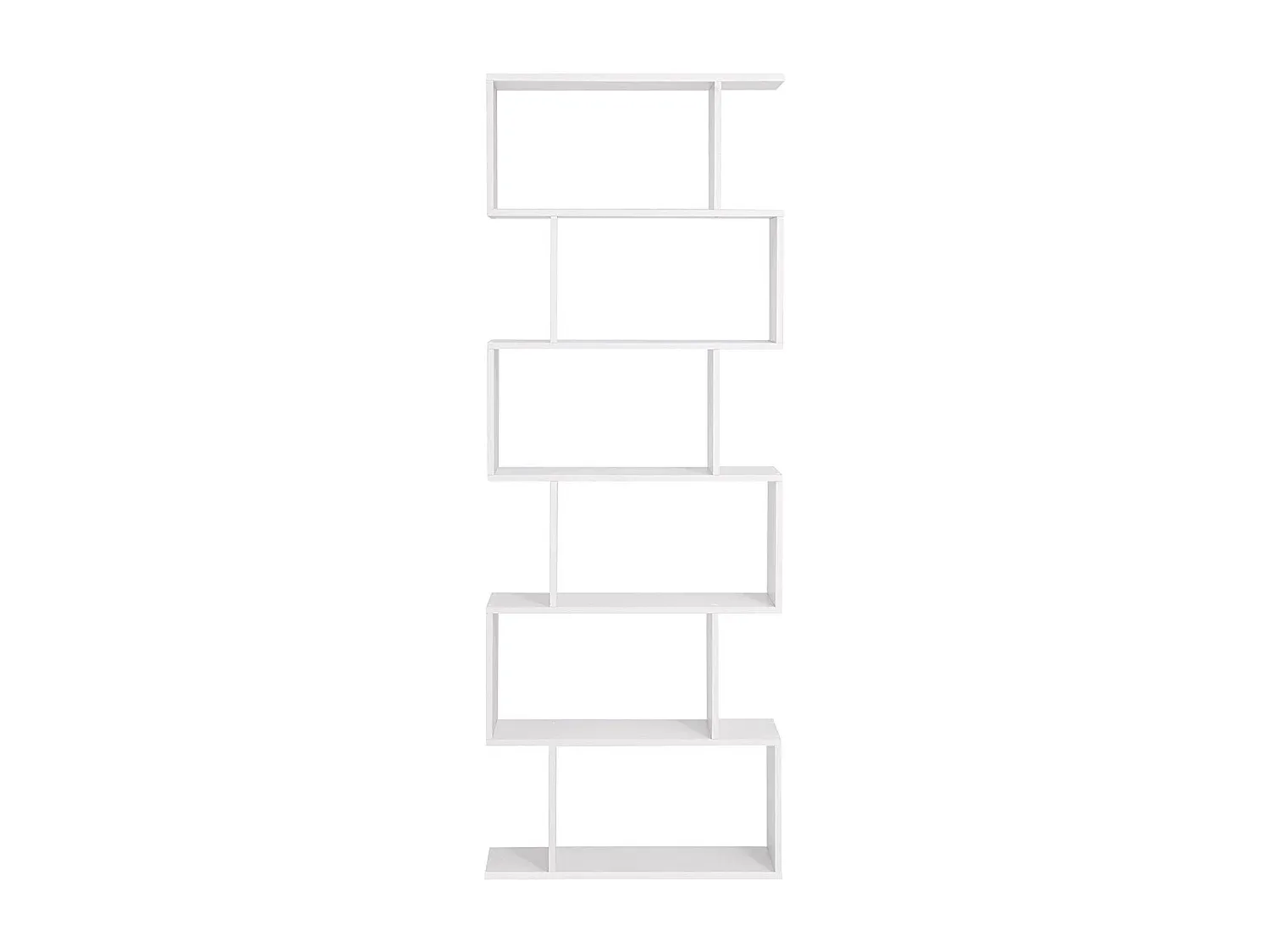 Modernes Bücherregal aus weißem Melamin für Wohnzimmer-decoravito.com