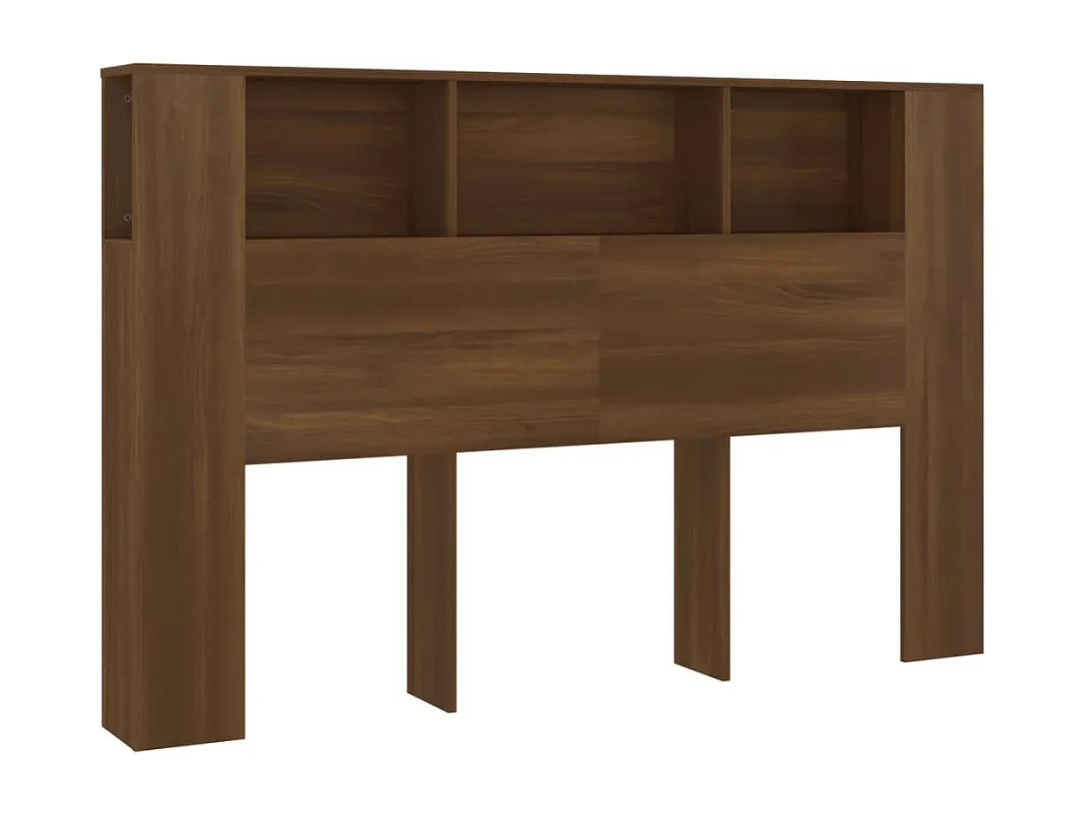Bettkopfteil mit Ablage im Eichen-Look-decoravito.com