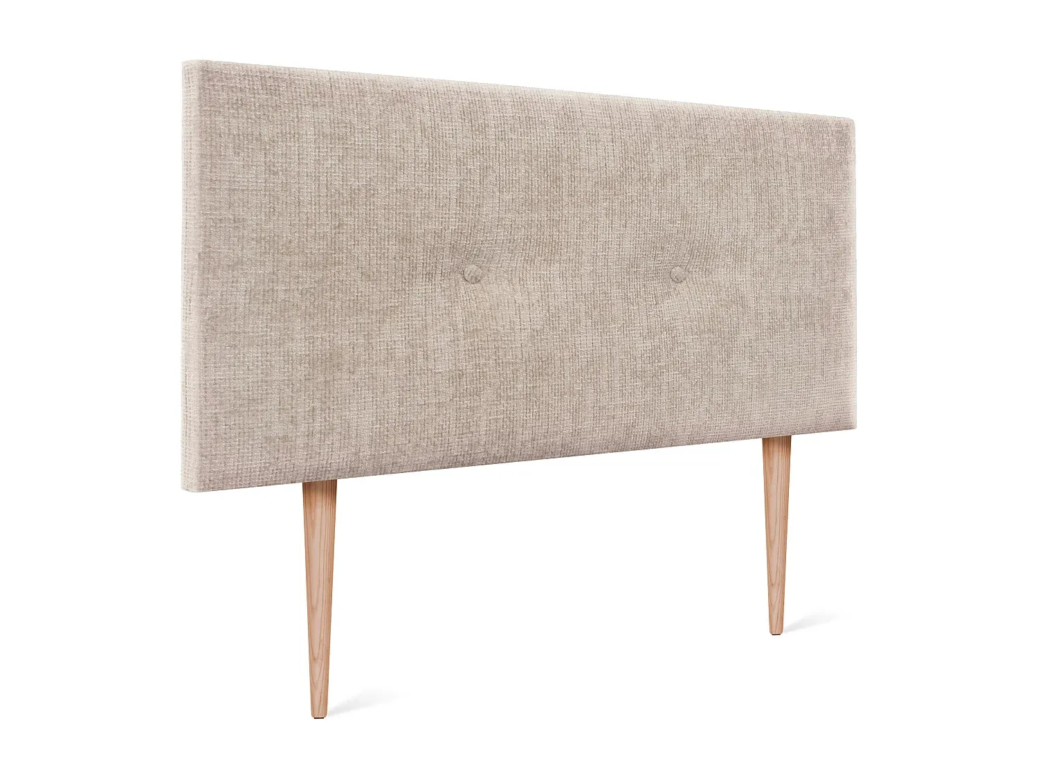 Kopfteil aus Naturwolle mit Knöpfen und Beinen 105x105cm - Beige-decoravito.com