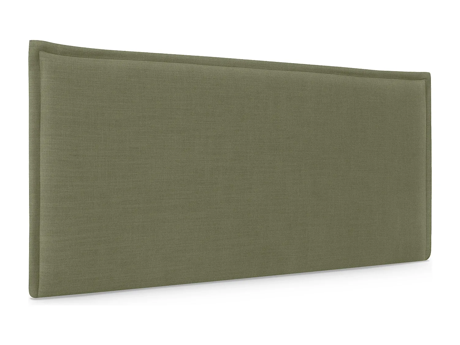 Kopfteil aus Naturleinen mit Paspelierung 110x50cm Grün-decoravito.com