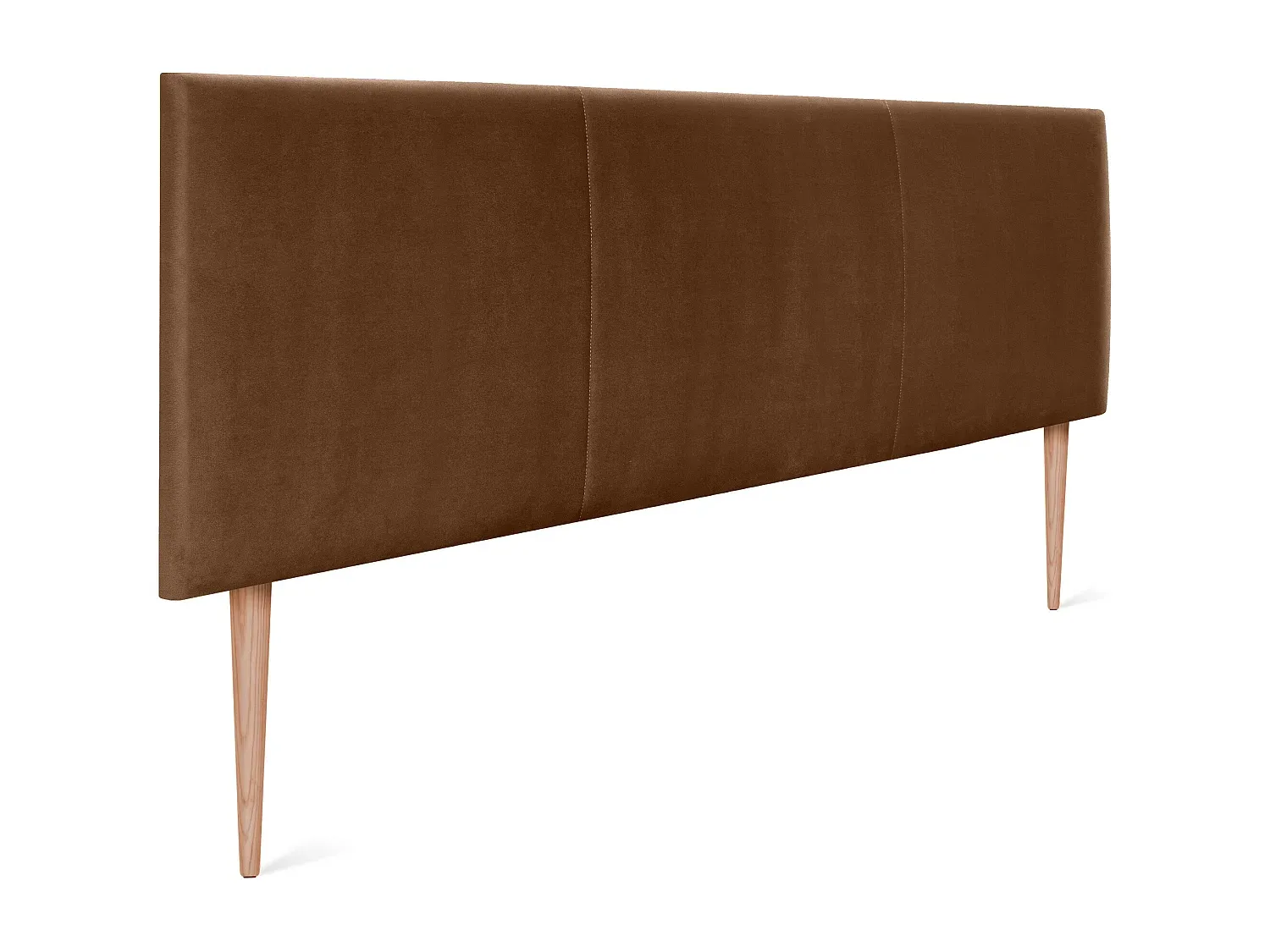 Gepolstertes Kopfteil aus Samt in Braun 145x105cm-decoravito.com