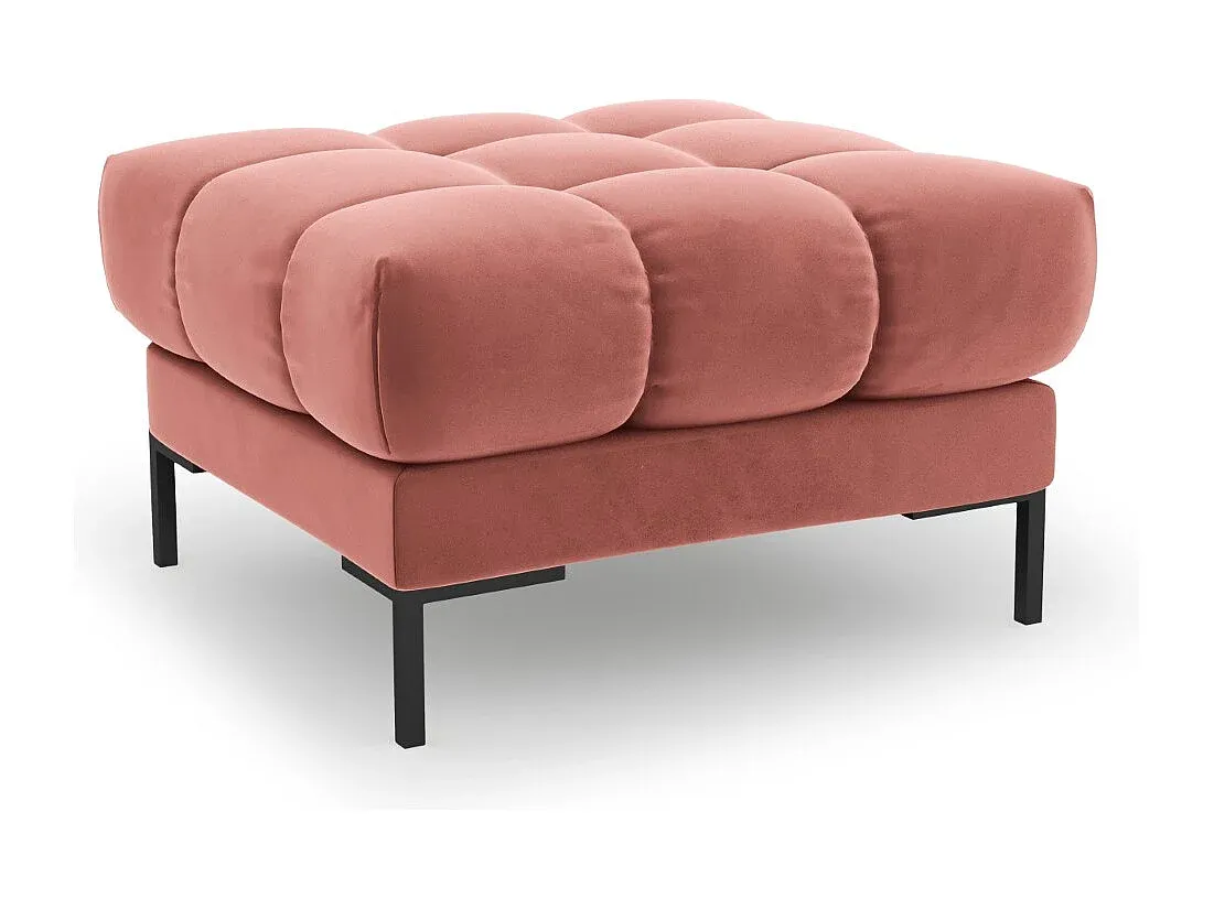 Samt Pouf in Rosa 60x60x41cm-decoravito.com