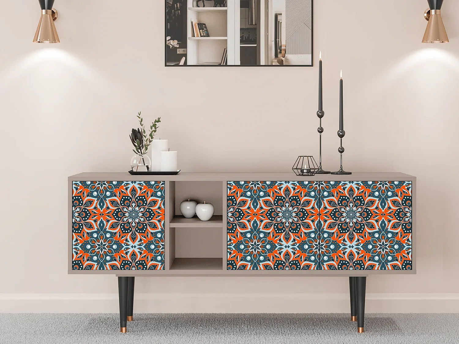 Modernes TV-Möbel mit Stauraum, Eiche Finish-decoravito.com