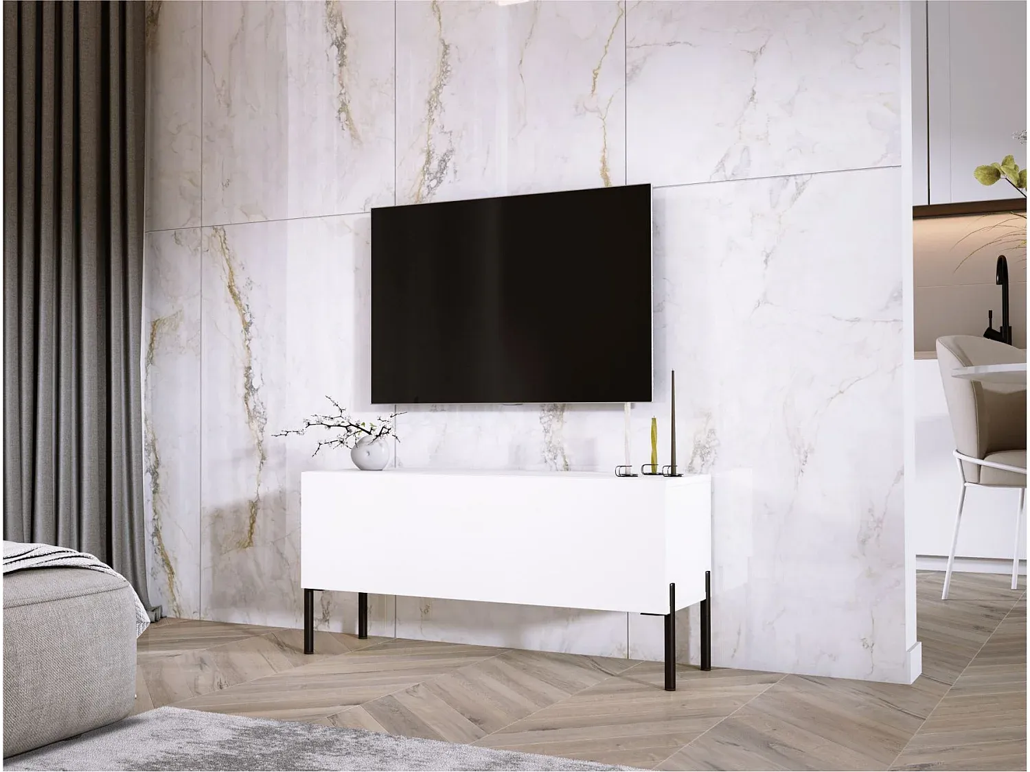 Moderner Fernsehtisch mit Stauraum-decoravito.com