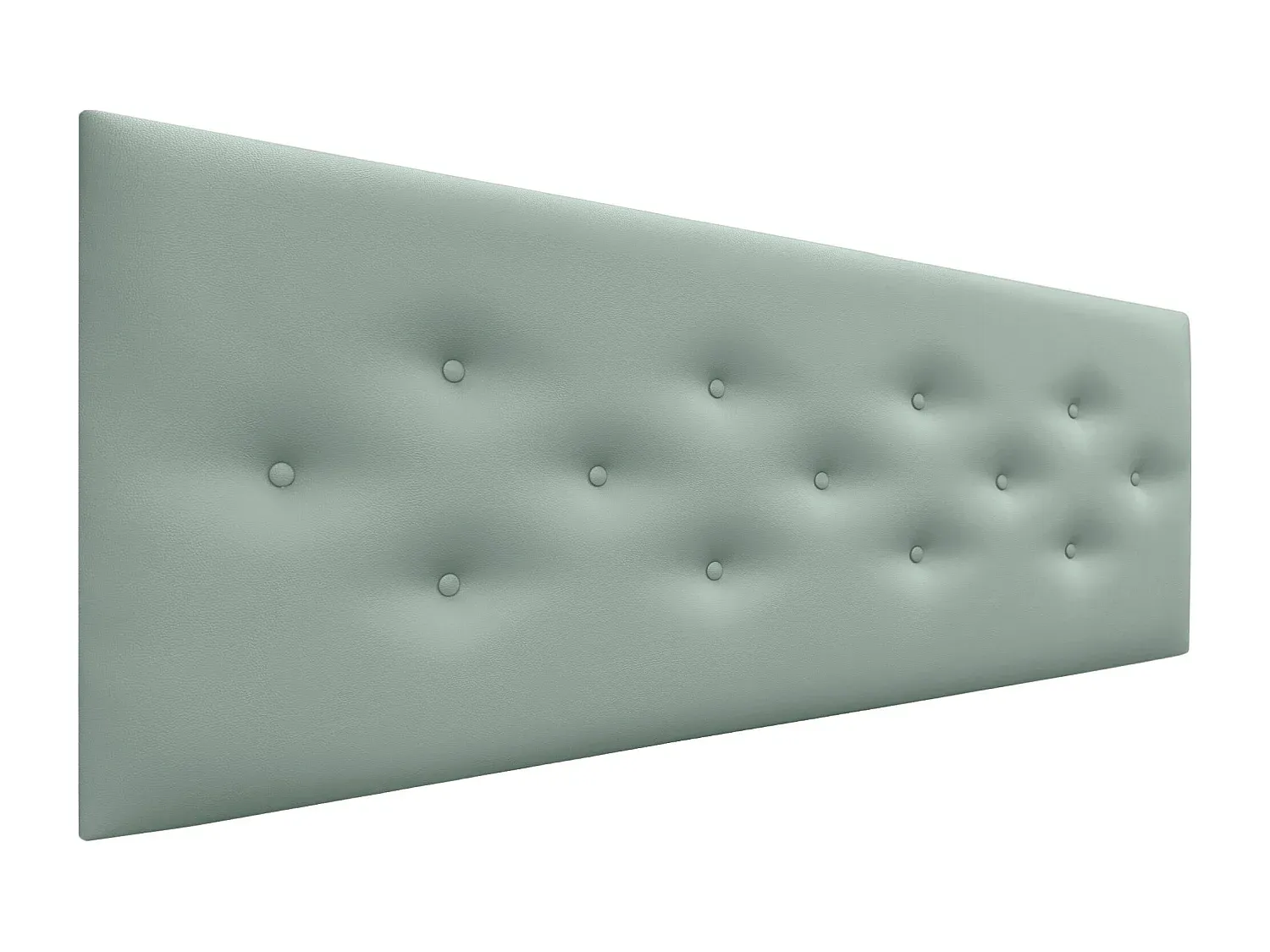 Luxuriös gepolstertes Kunstleder-Kopfteil, Aqua Grün, 135 cm-decoravito.com