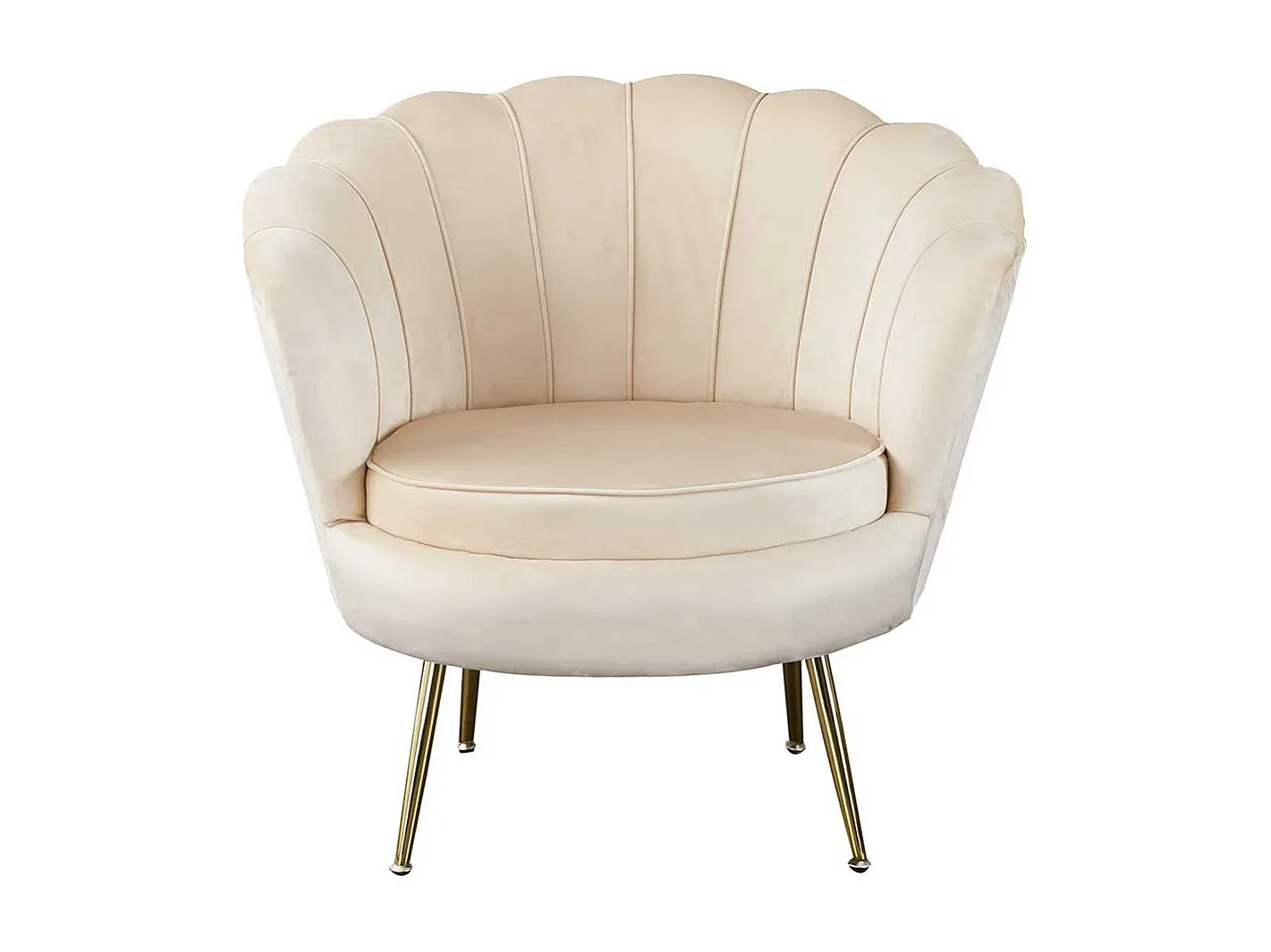 Eleganter Samtsessel im Muschel-Design-decoravito.com