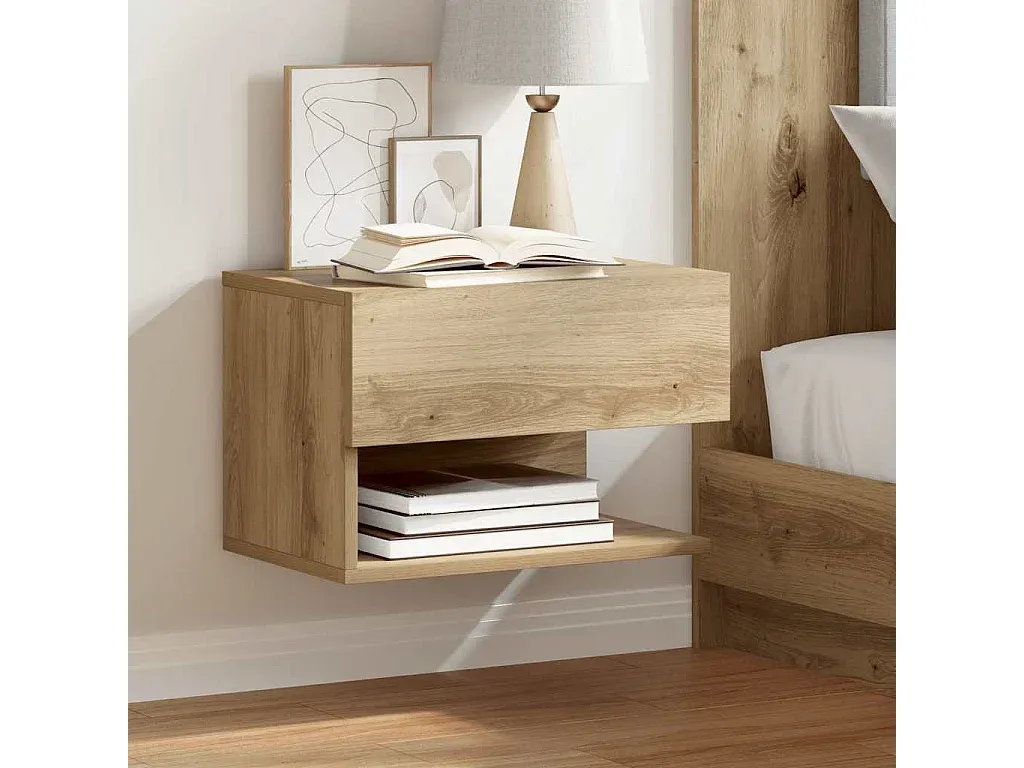 2er-Set Wand-Nachttische aus Holz-decoravito.com