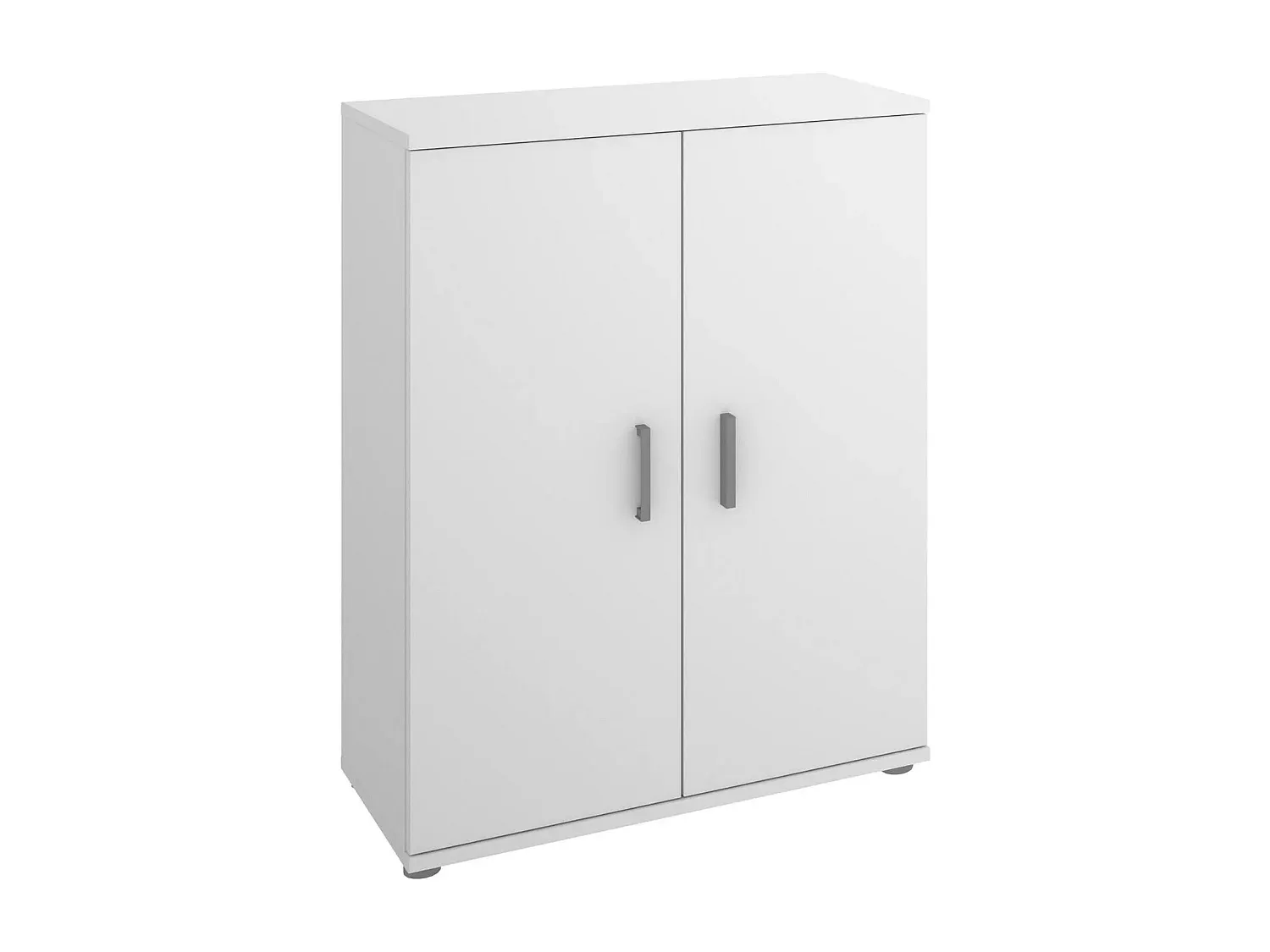 Vielseitiger Garderobenschrank mit Schuhregal und Doppeltüren, 61x35x80 cm, Weiß-decoravito.com