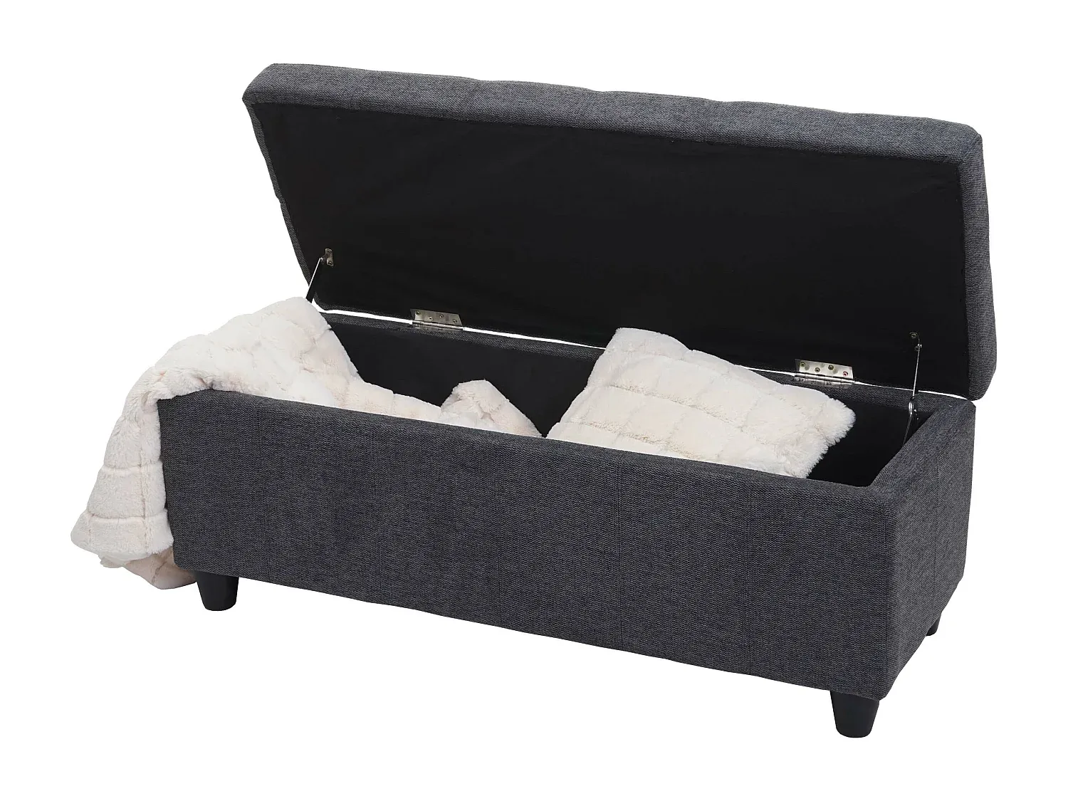 Moderne Aufbewahrungstruhe in Dunkelgrau-decoravito.com