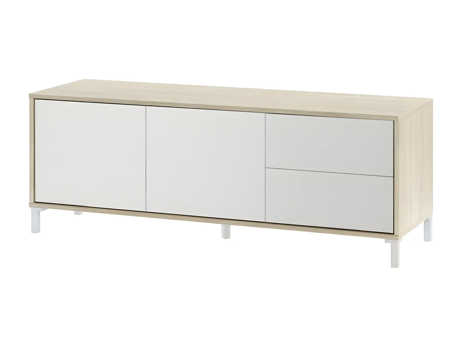 Fernsehtisch mit Türen und Schubladen - 130 cm-decoravito.com