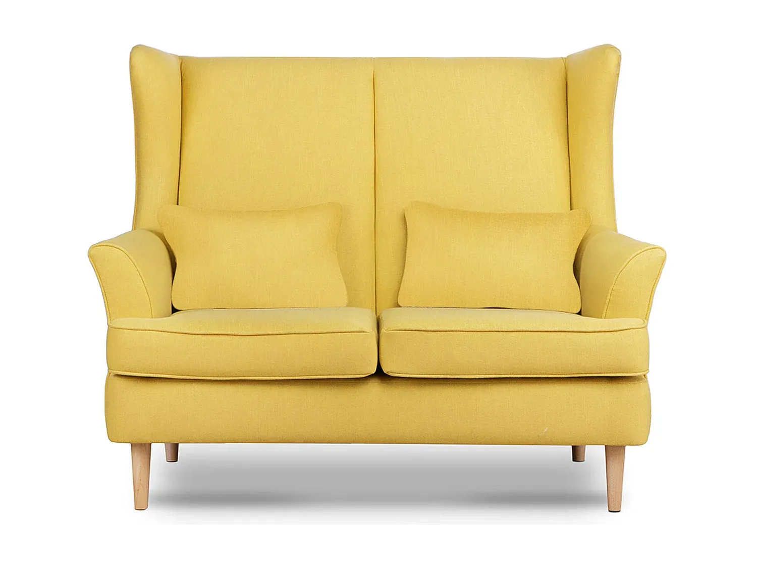 Eleganter Zweiersofa in Gelb-decoravito.com