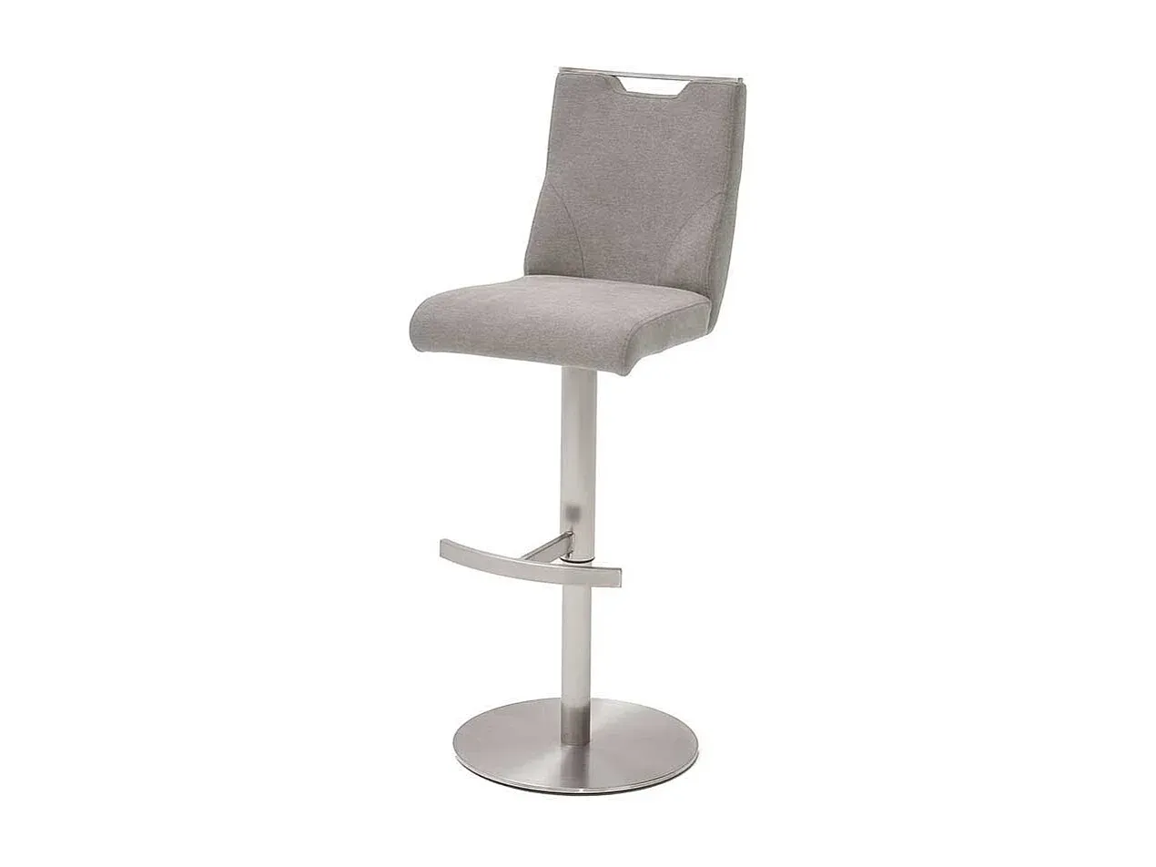 Drehbarer Barhocker in Hellgrauem Stoff-decoravito.com