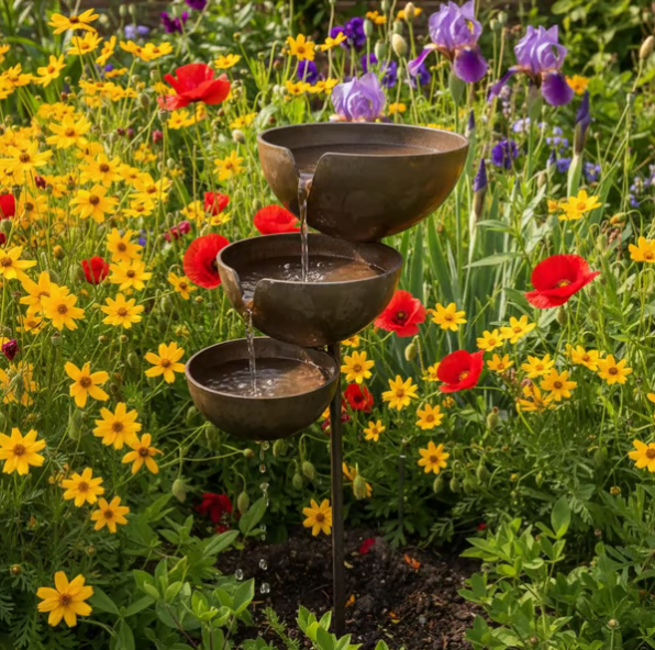🔥Hot Sale🔥Bring Life Back To Your Garden – Rain Catcher Bird Bath 🌿🐦
