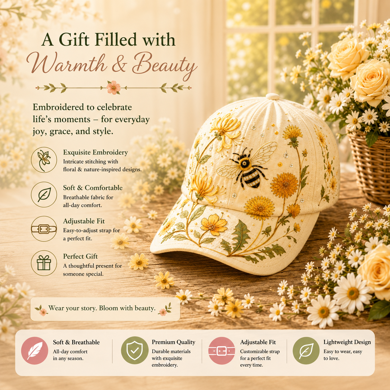 🔥Buy 1 Get 1 free🌸🌿 Garden Morning Cap (✨2026 Limited Edition)
